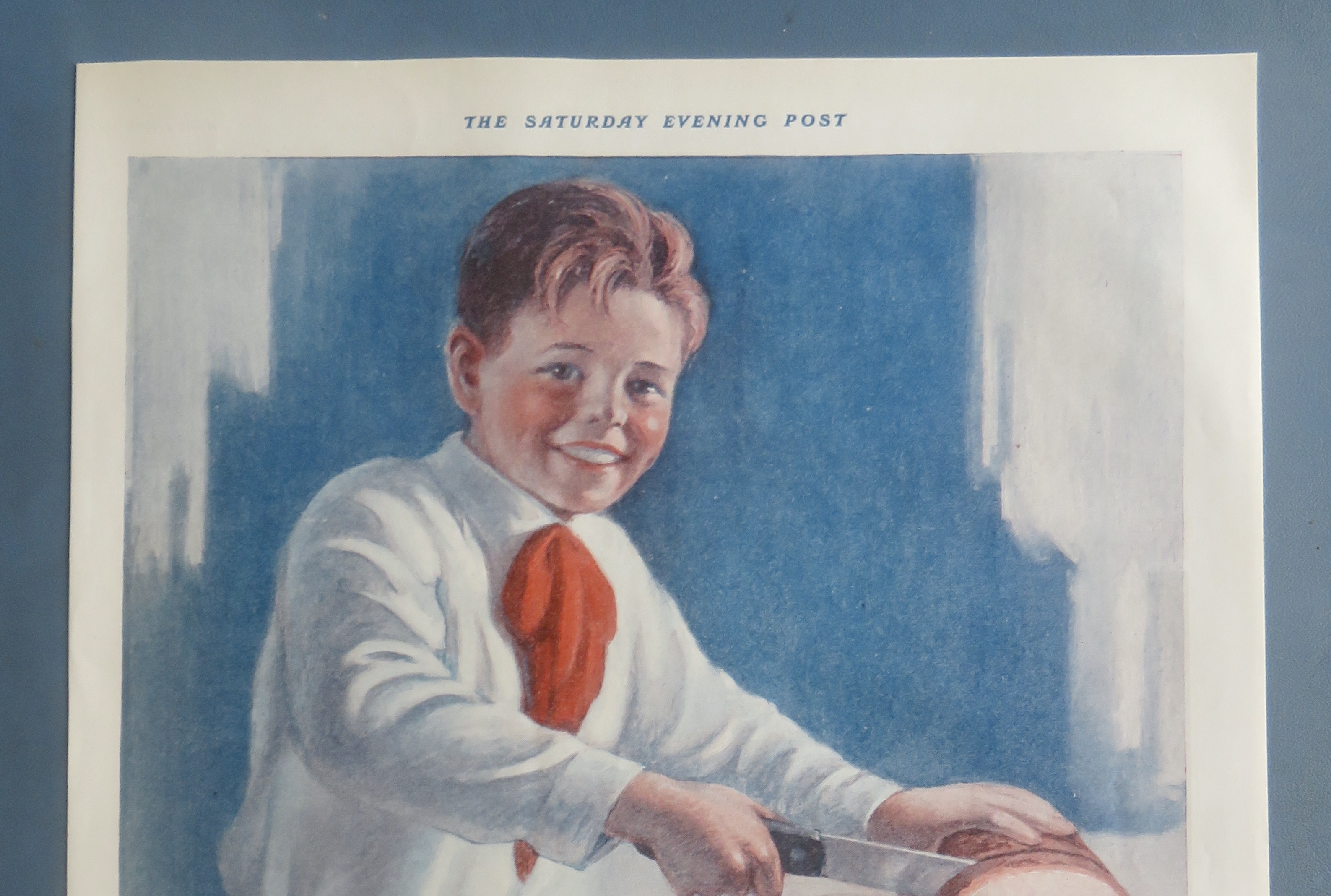 1925 Karo Syrup with Boy Cutting Bread