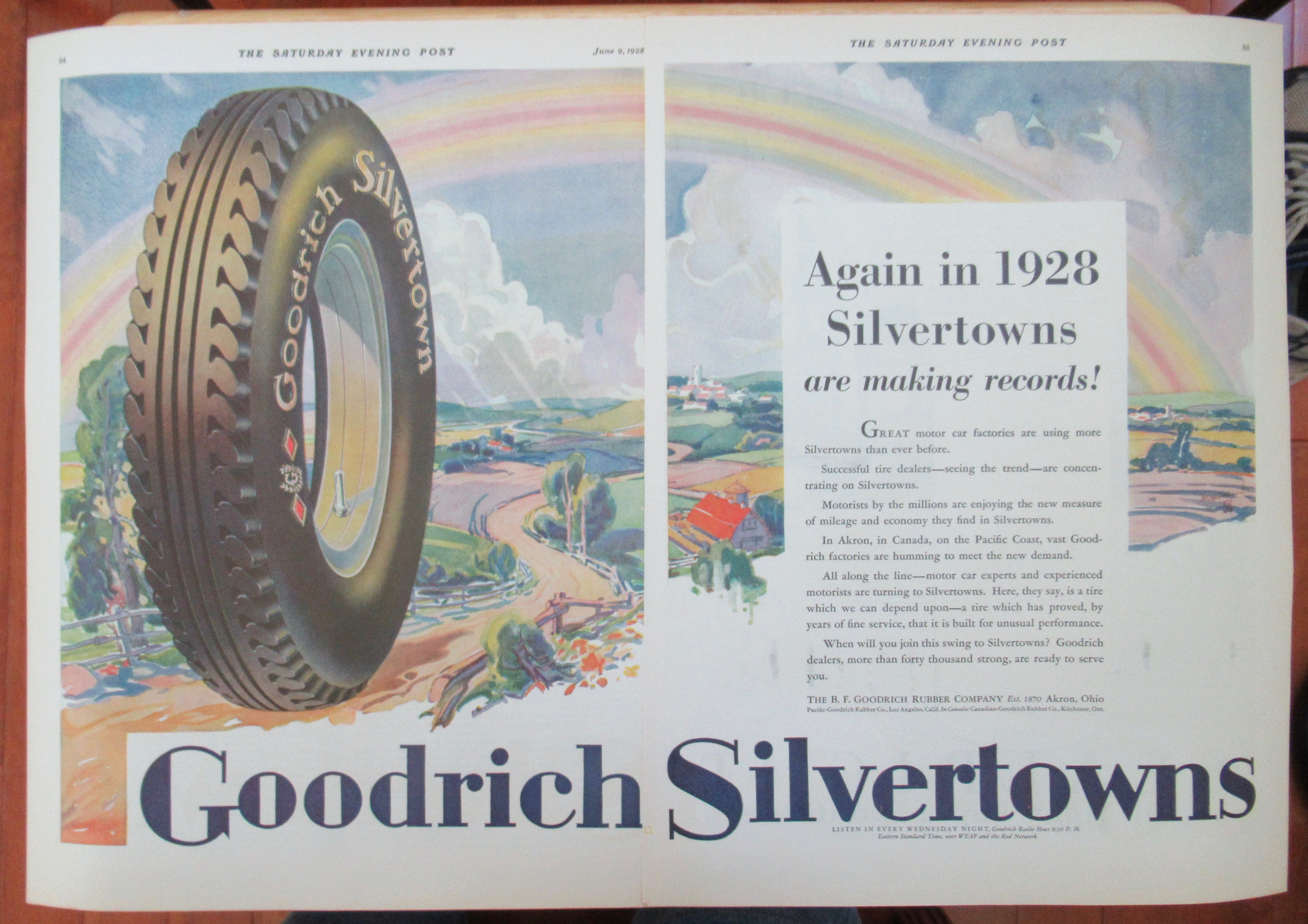 1928 Goodrich Tires with Goodrich Silvertown Tires