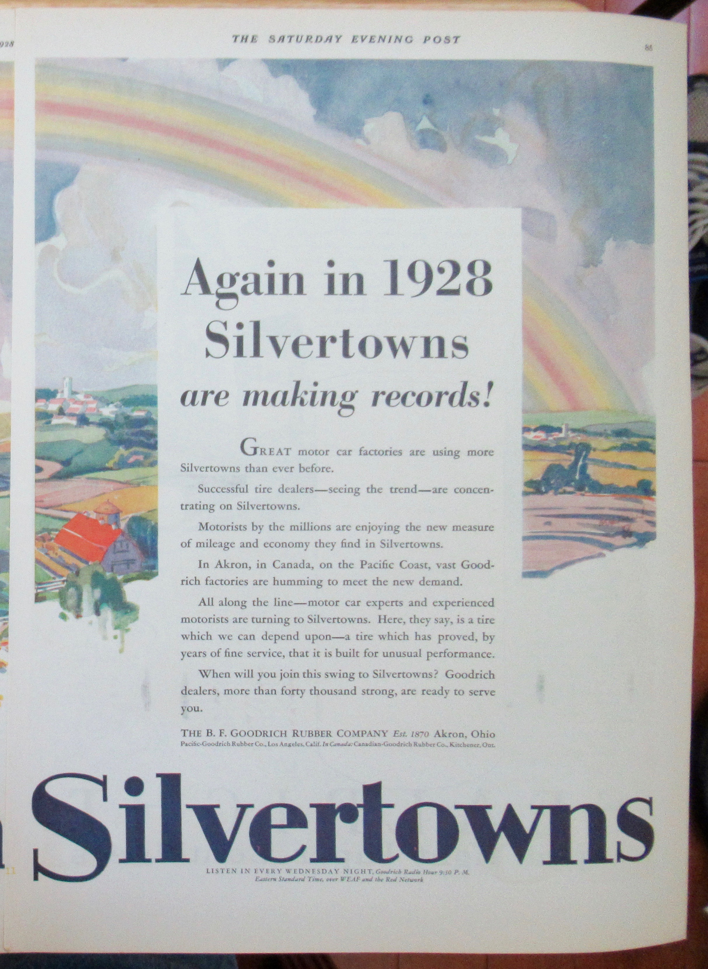 1928 Goodrich Tires with Goodrich Silvertown Tires