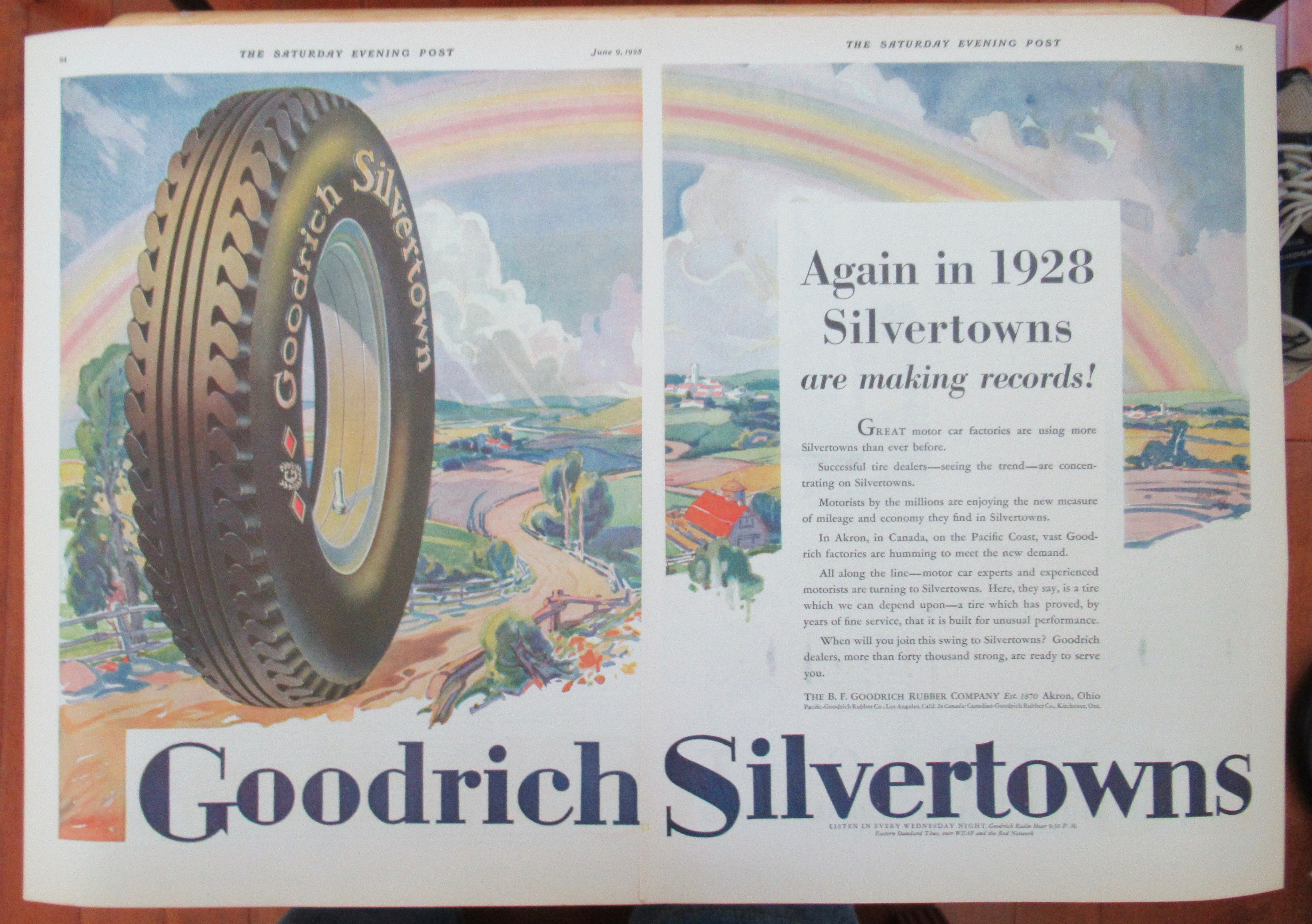 1928 Goodrich Tires with Goodrich Silvertown Tires