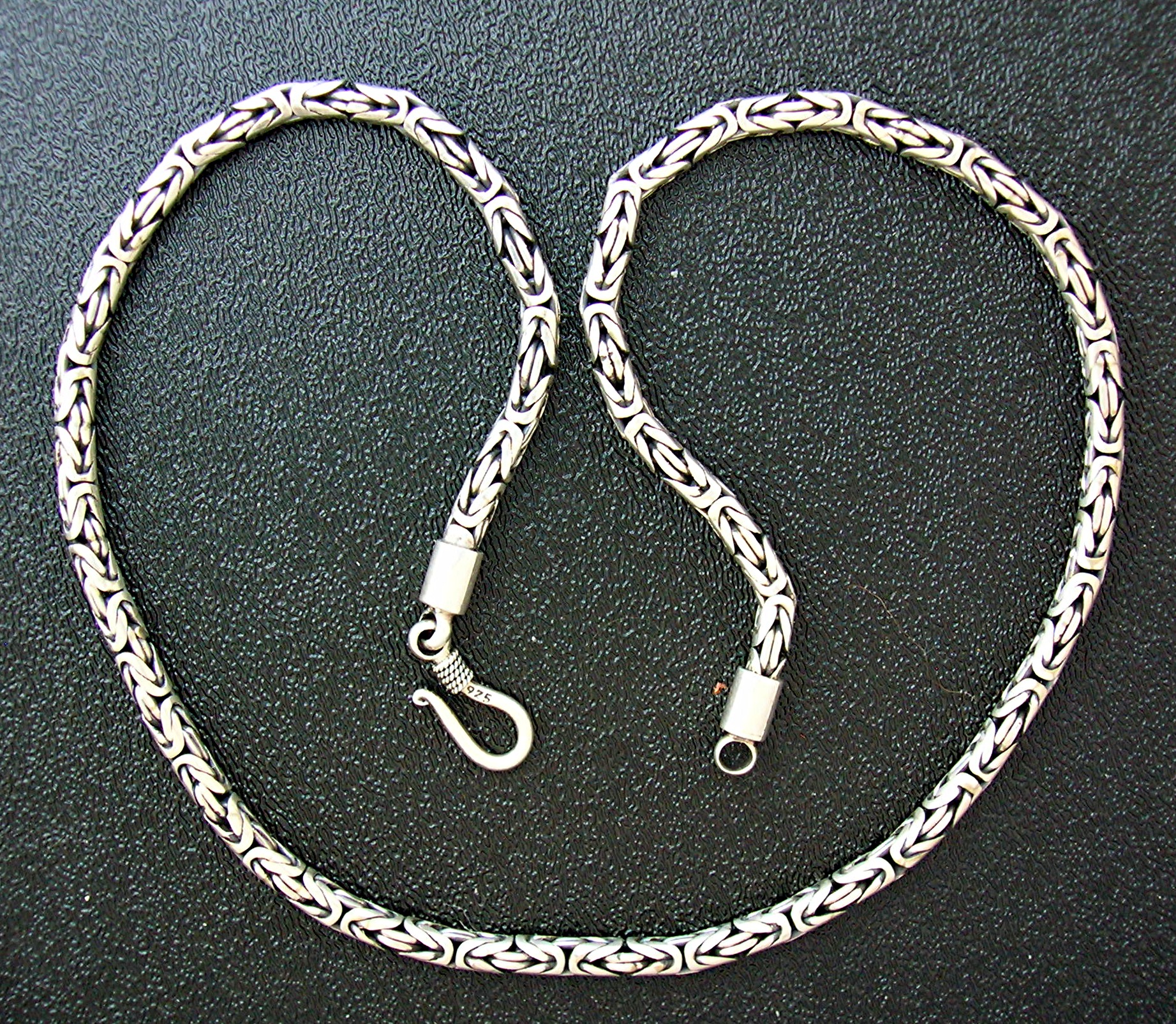 Necklace Sterling Silver Bizantine 18 Inch Chain