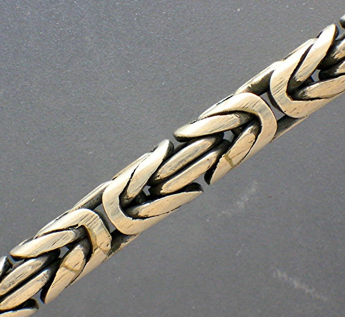 Necklace Sterling Silver Bizantine 18 Inch Chain