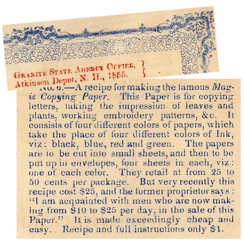 1855 Advertising Broadside