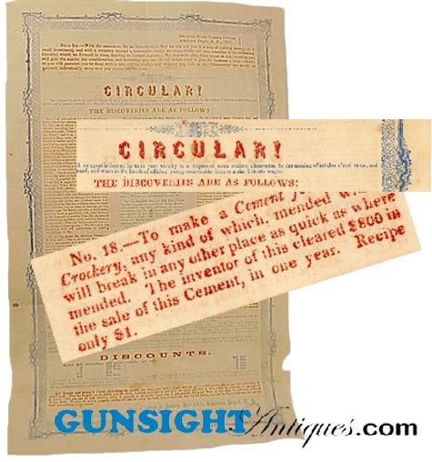 1855 Advertising Broadside