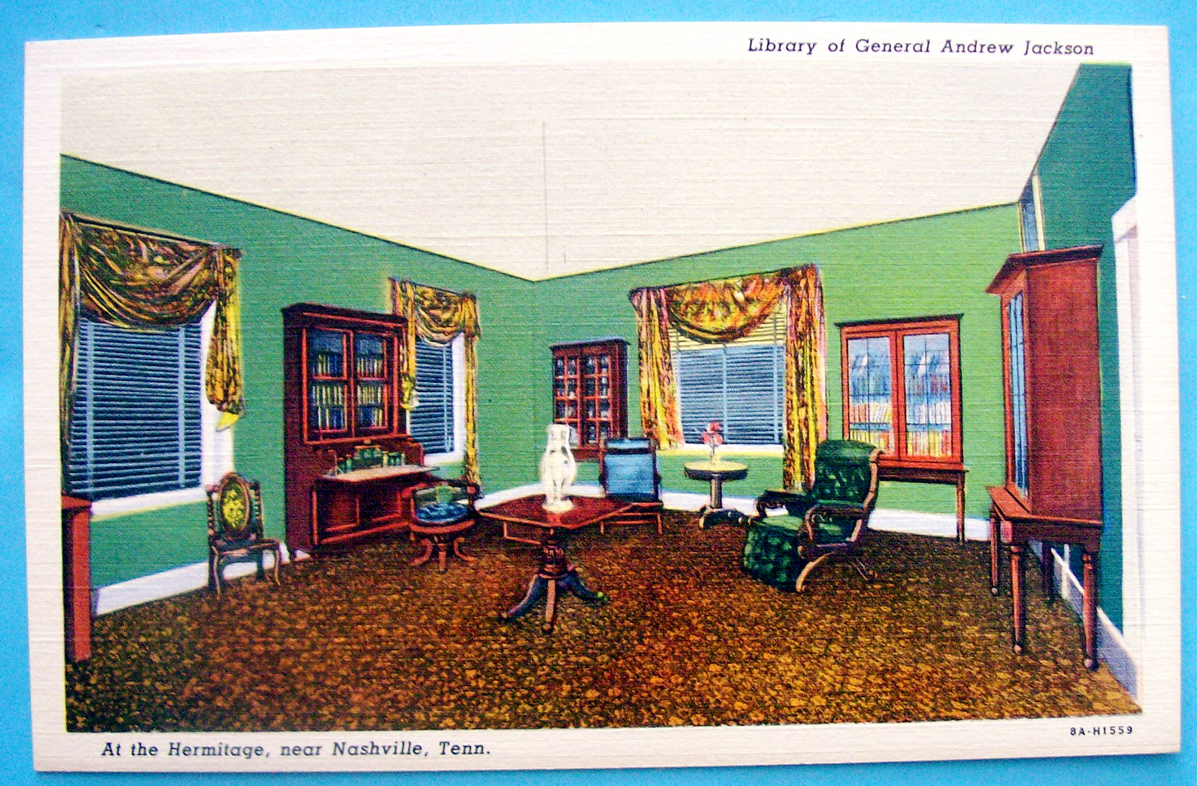 Library of General Andrew Jackson Postcard