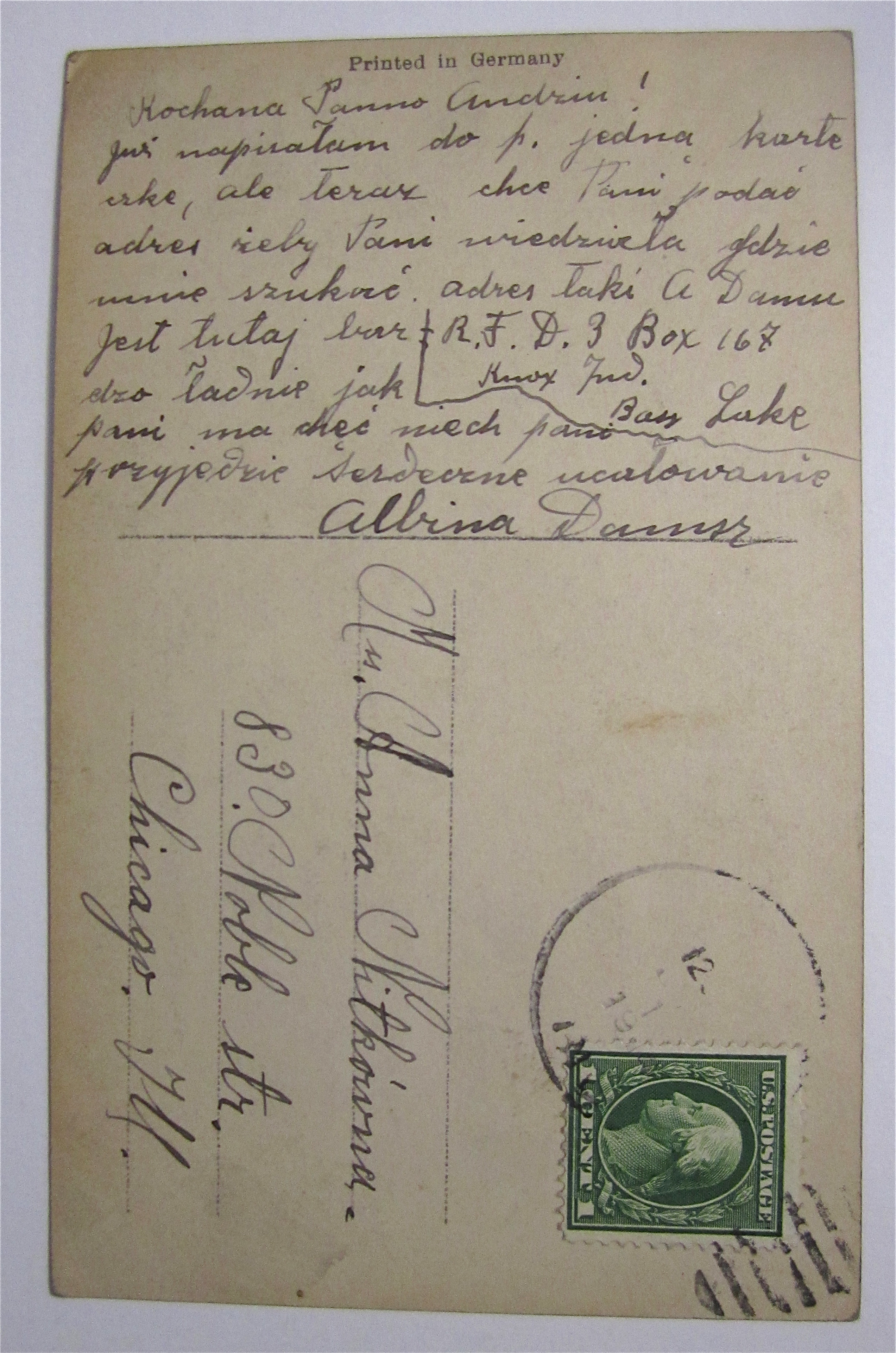 A Woman and Her Horse Postcard