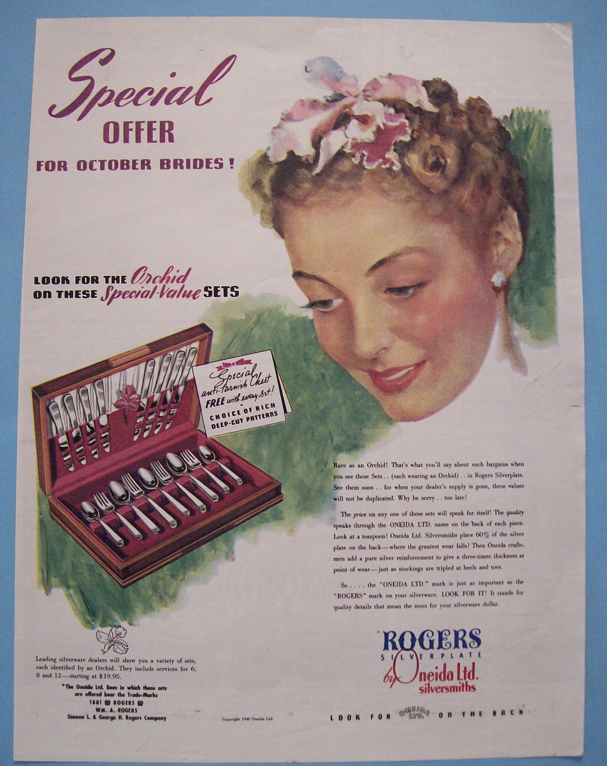 Vintage Ad: 1940 Rogers Silverplate