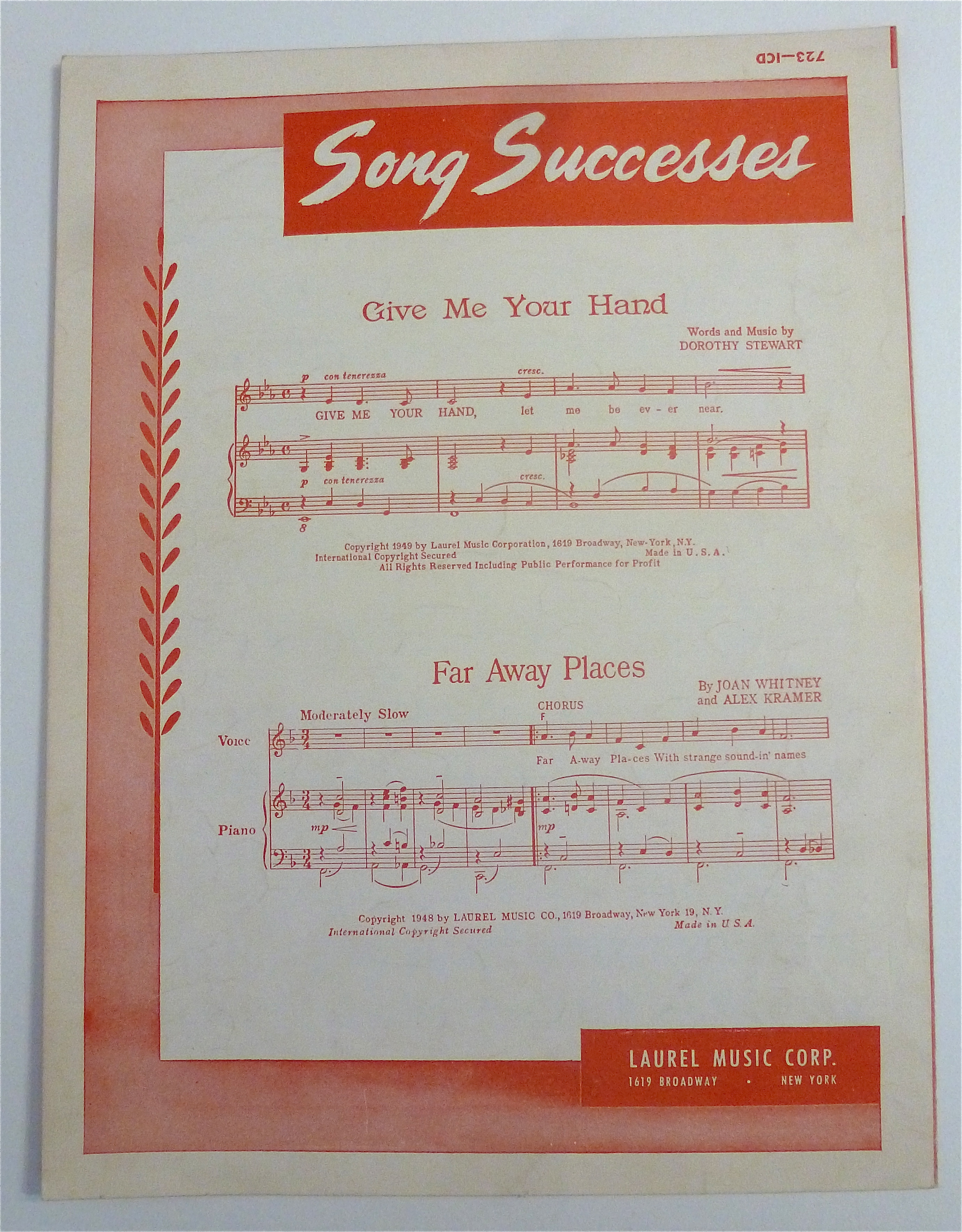 Sheet Music For 1949 Echoes