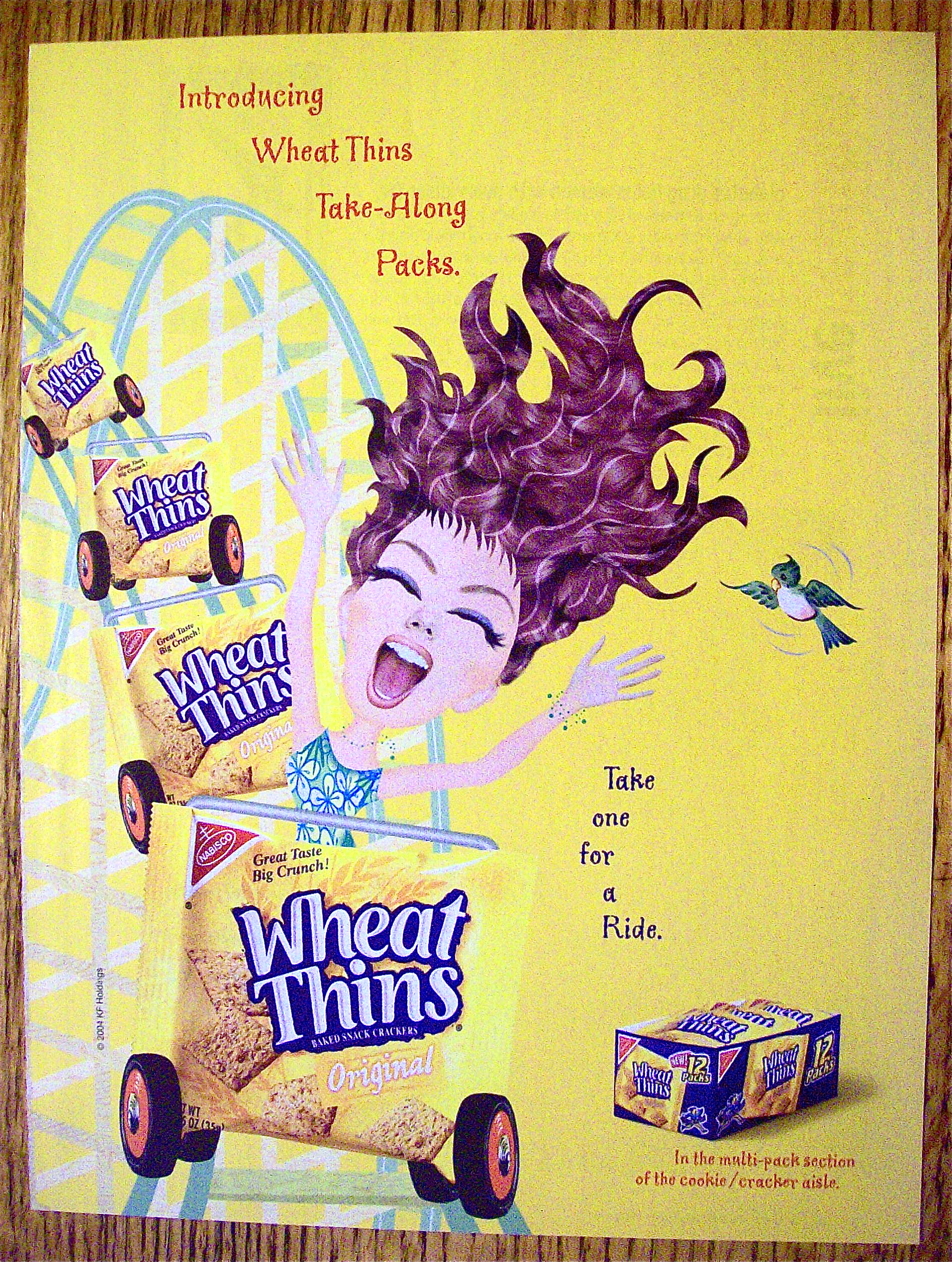 2004 Wheat Thins with Girl On Roller Coaster