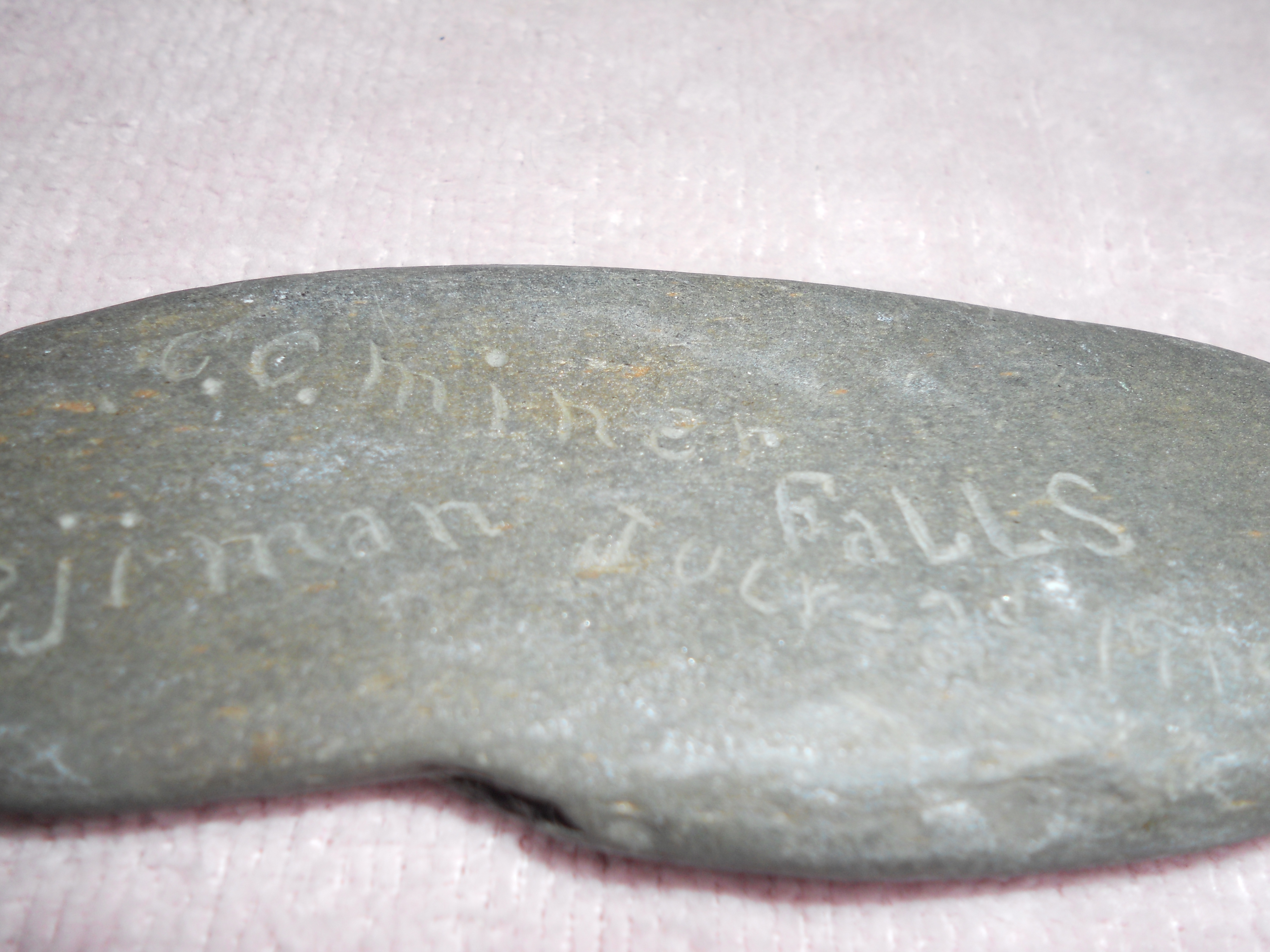 Etched Stones Pair Vermont 1905 and 1910