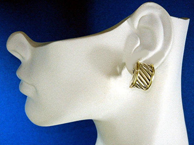 DAVID YURMAN 14K Gold Sterling Silver Earrings