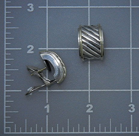 DAVID YURMAN 14K Gold Sterling Silver Earrings