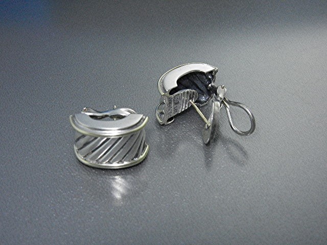 DAVID YURMAN 14K Gold Sterling Silver Earrings