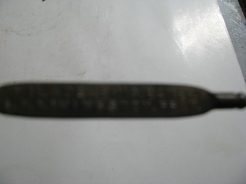 Antique Metal Advertising Letter Opener Stiletto Style Desk Tool
