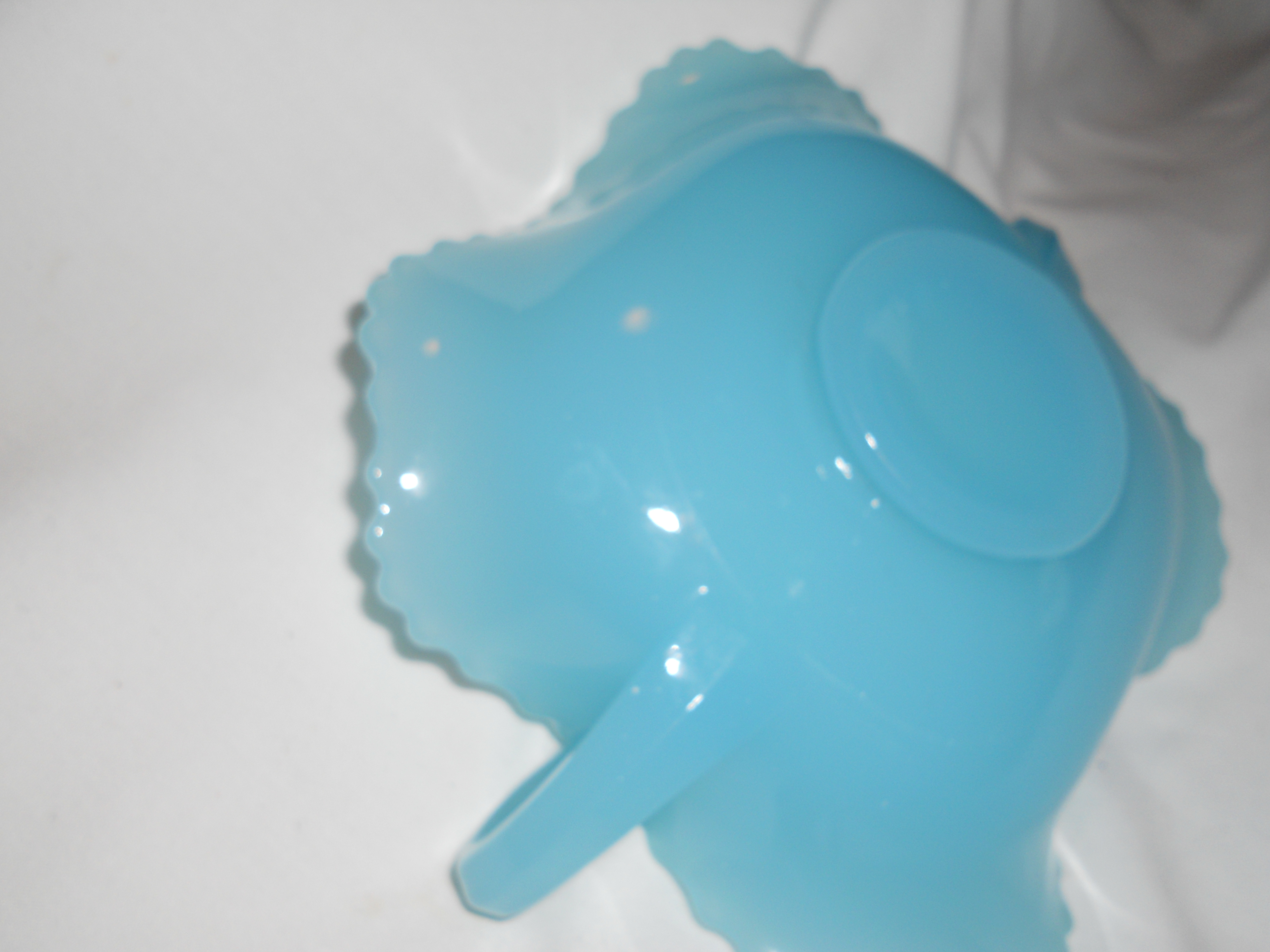 Blue Art Glass Double Handled Dish Bon Bon