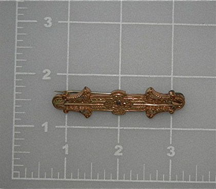 Brooch Pin Victorian Arrows Gold Fill 1800s