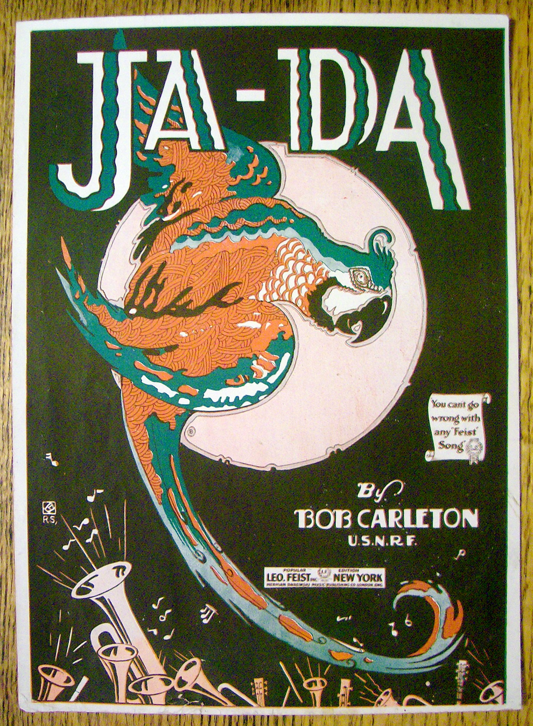 Sheet Music For 1918 Ja-Da By Bob Carleton