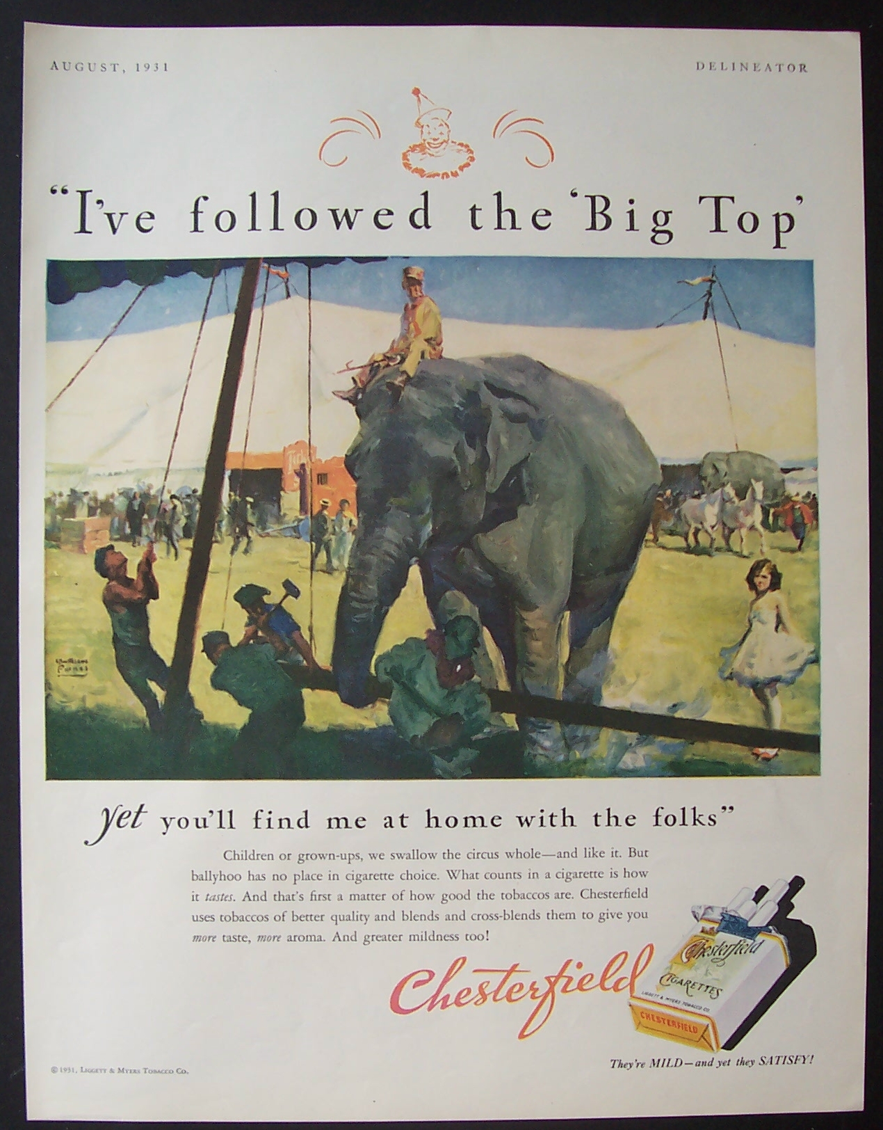 1931 Chesterfield Cigarettes