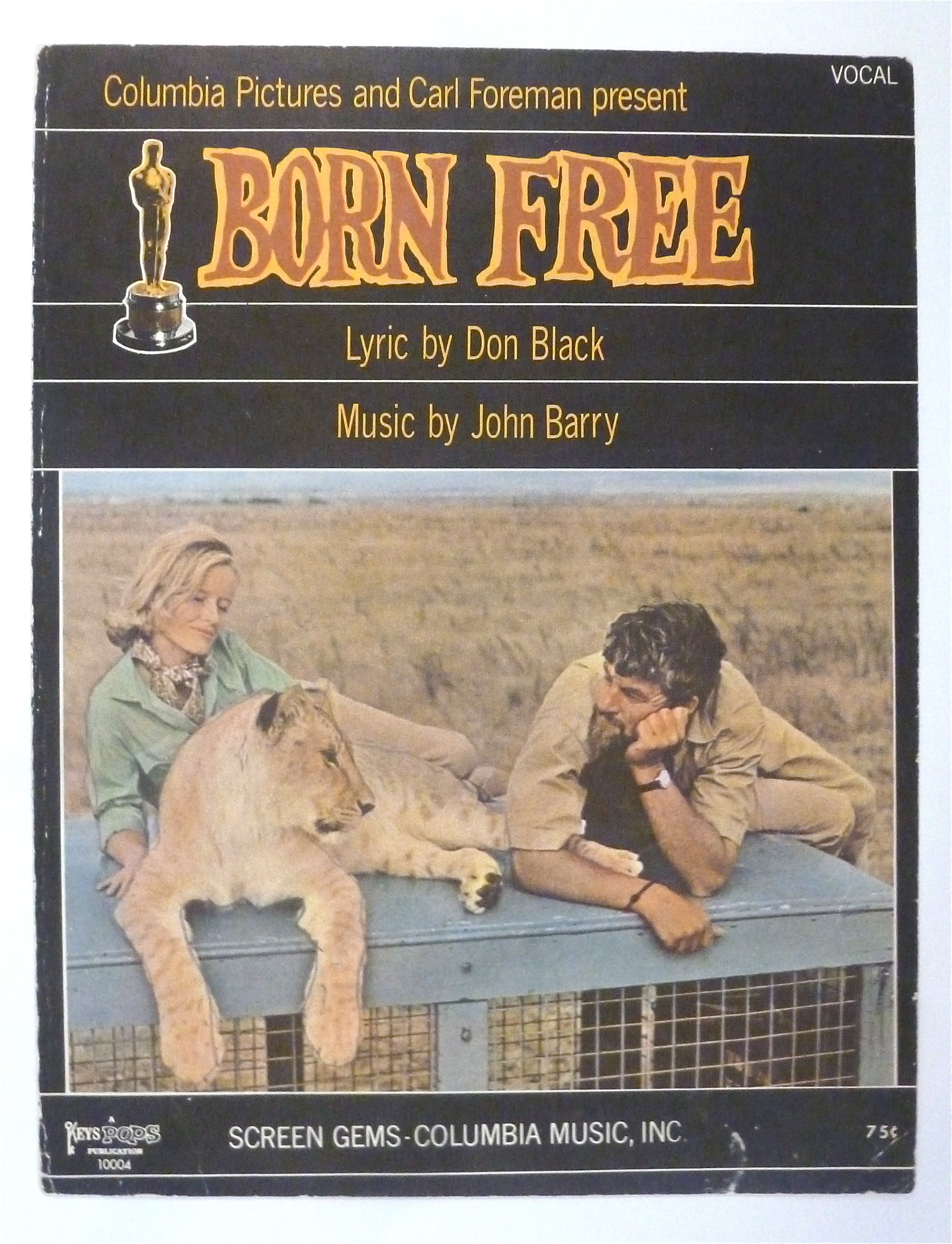 Sheet Music For 1967 Born Free