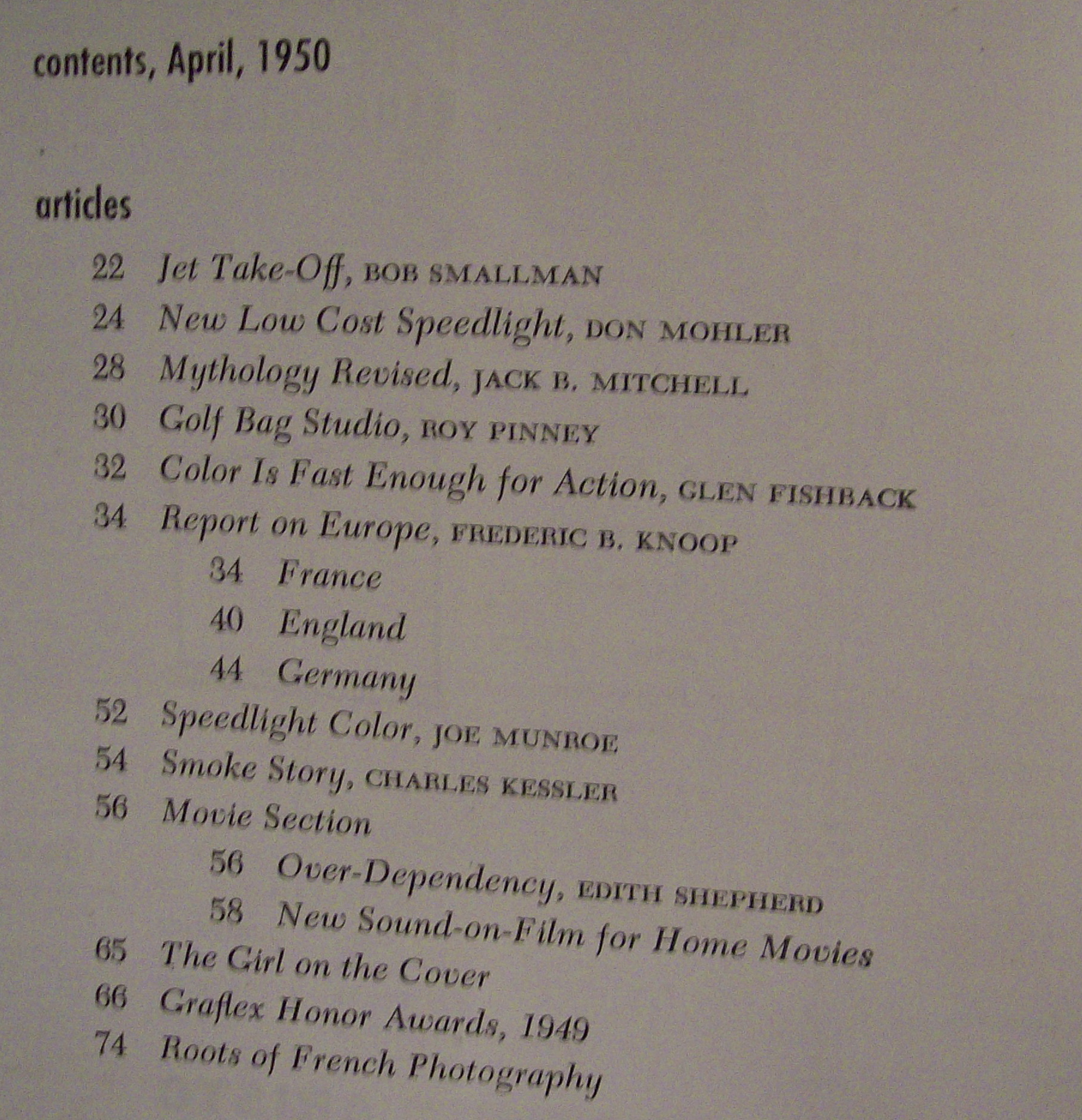 Modern Photography Magazine - April 1950