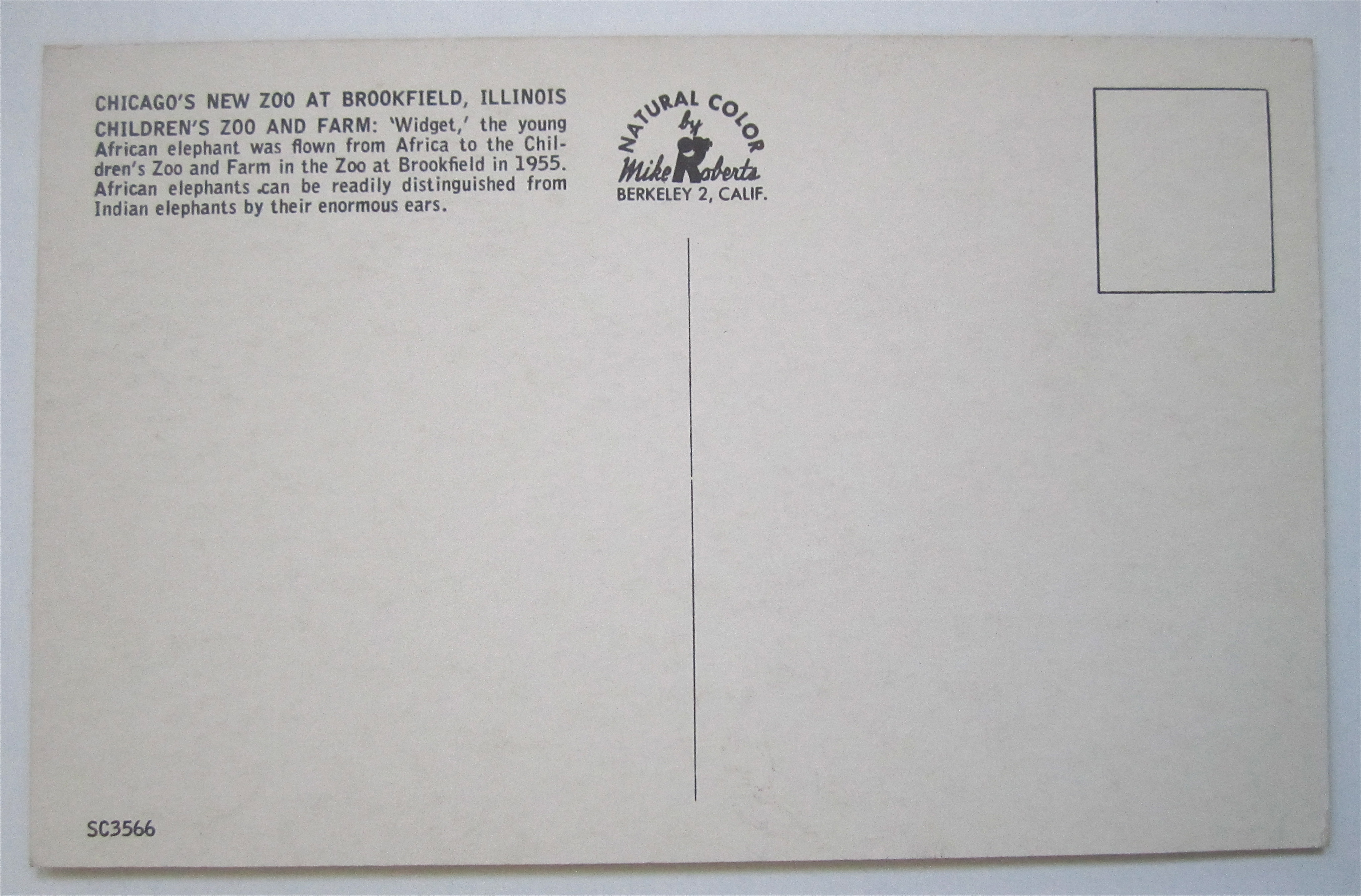 Chicago's New Zoo At Brookfield, Illinois Postcard