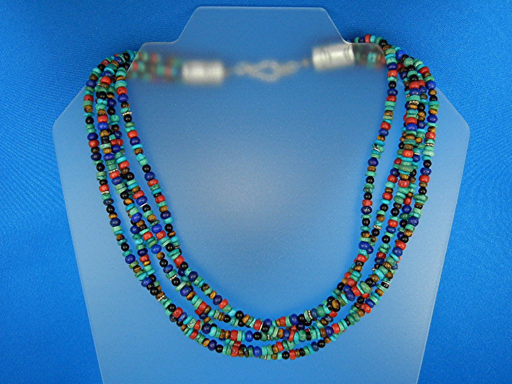 Native American Sterling Silver Turquoise Multi Stone 5