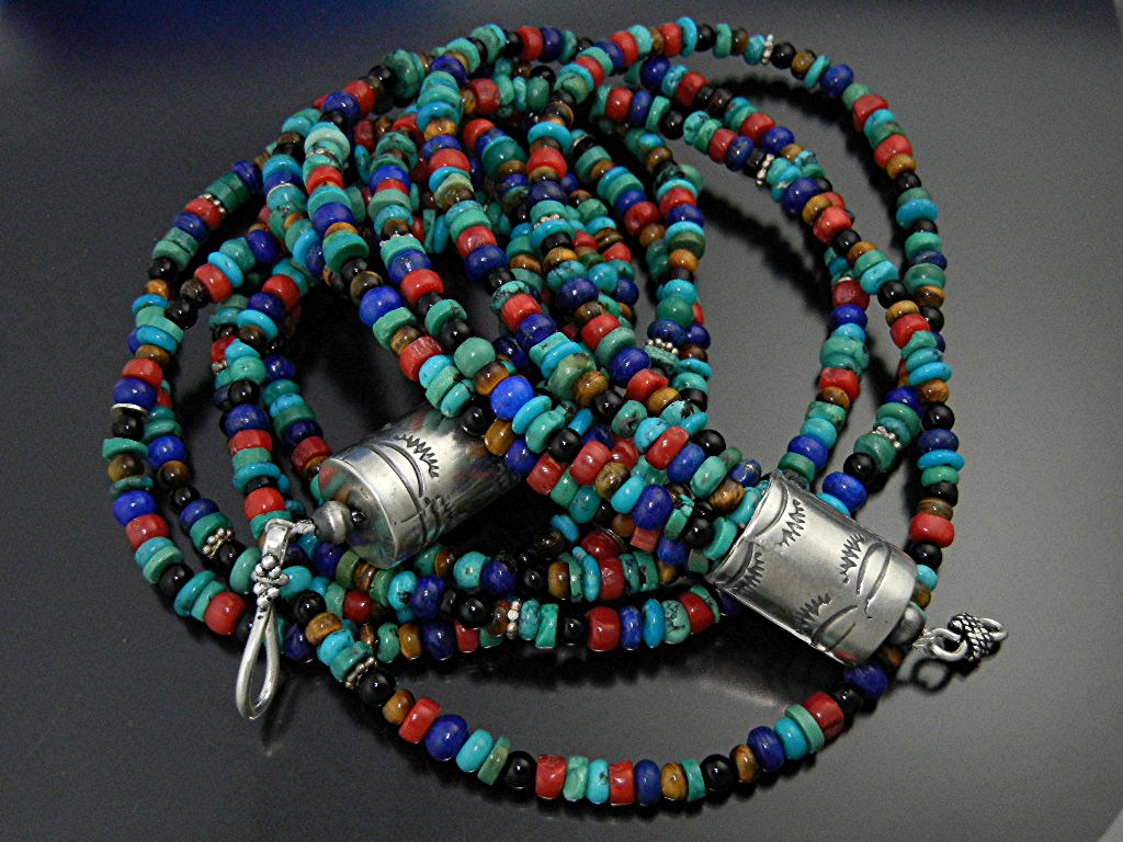 Native American Sterling Silver Turquoise Multi Stone 5