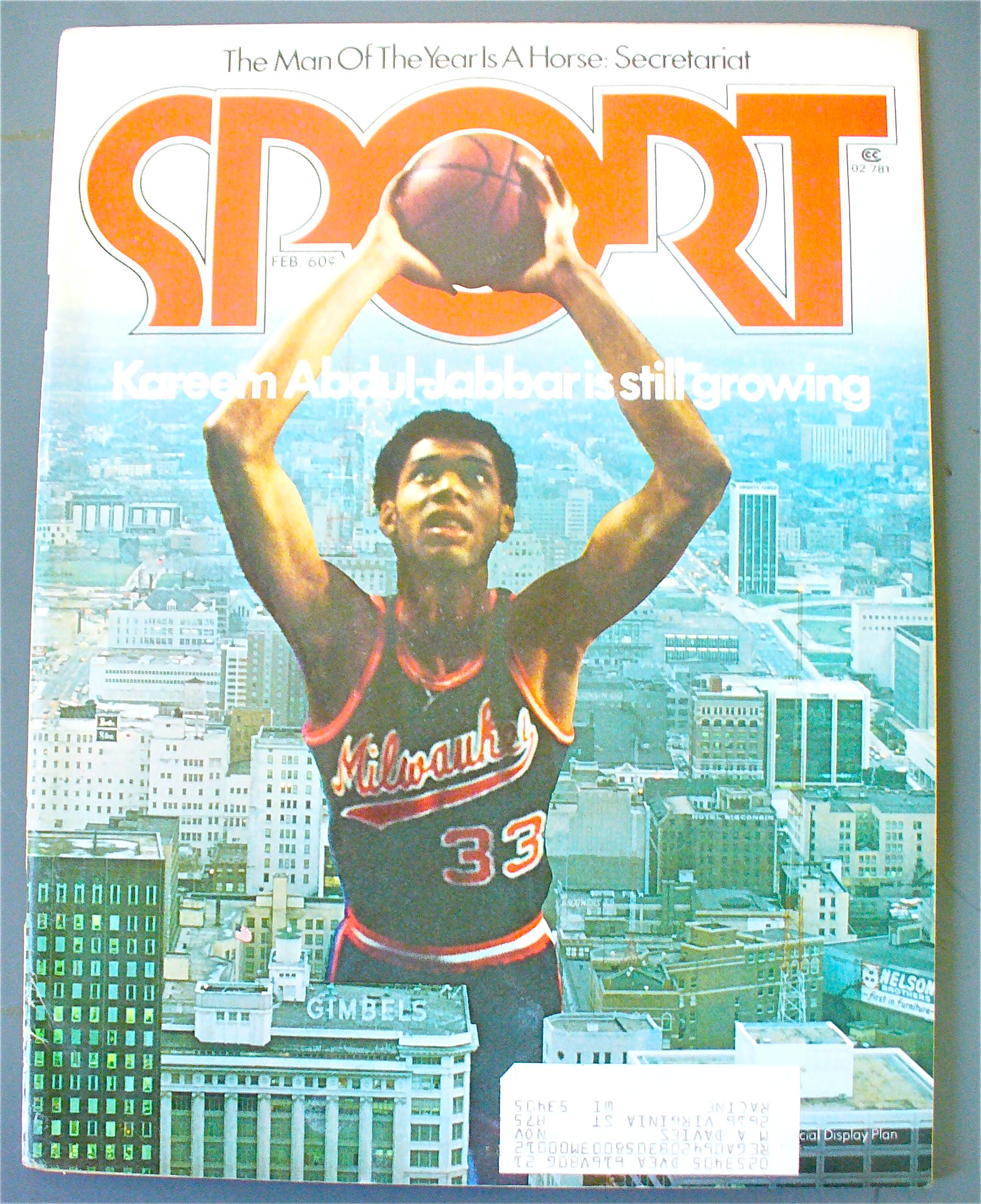 Sports Magazine February 1974 Kareem Abdul Jabbar