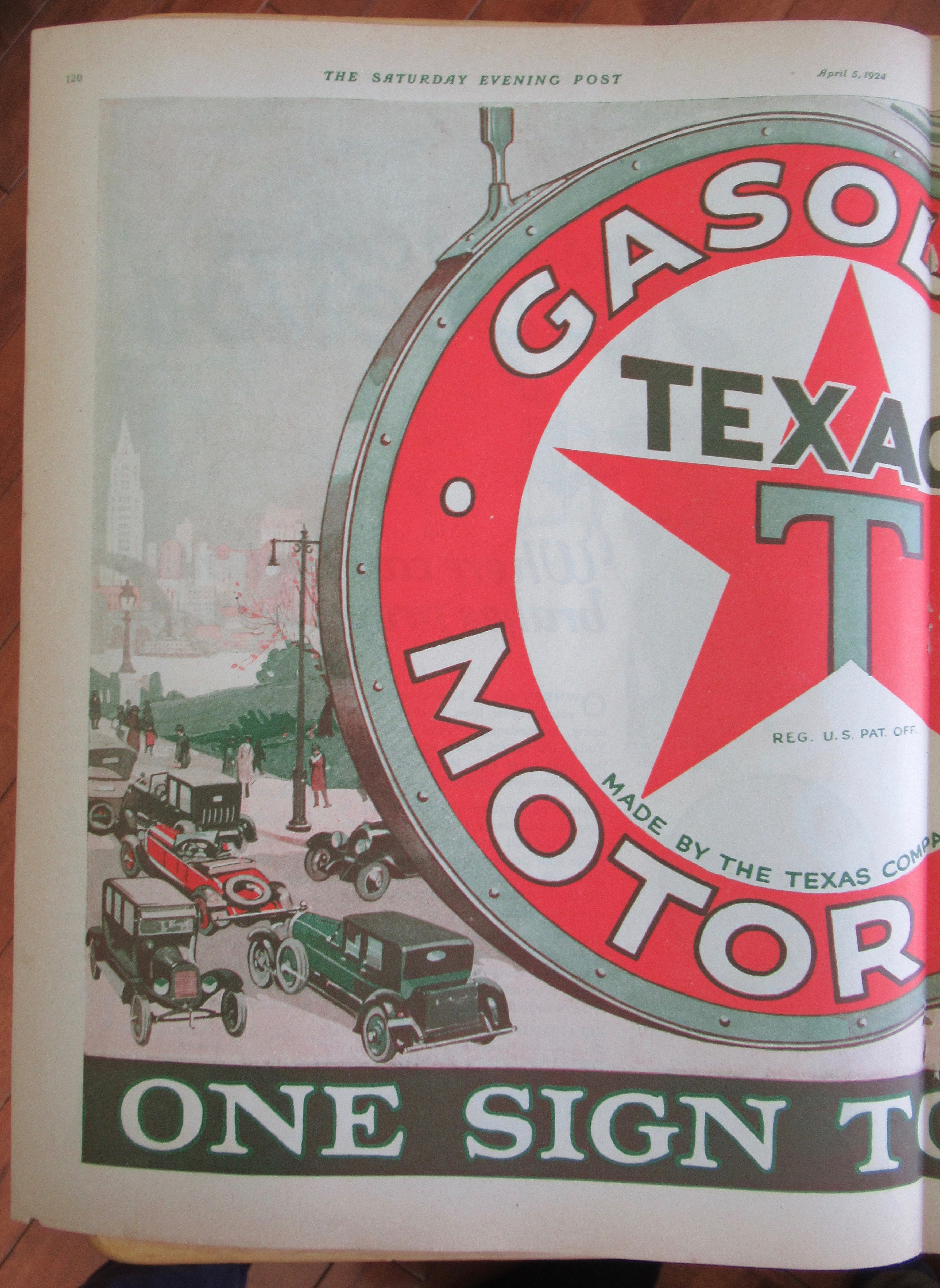 1924 Texaco with Gasoline & Motor Oil