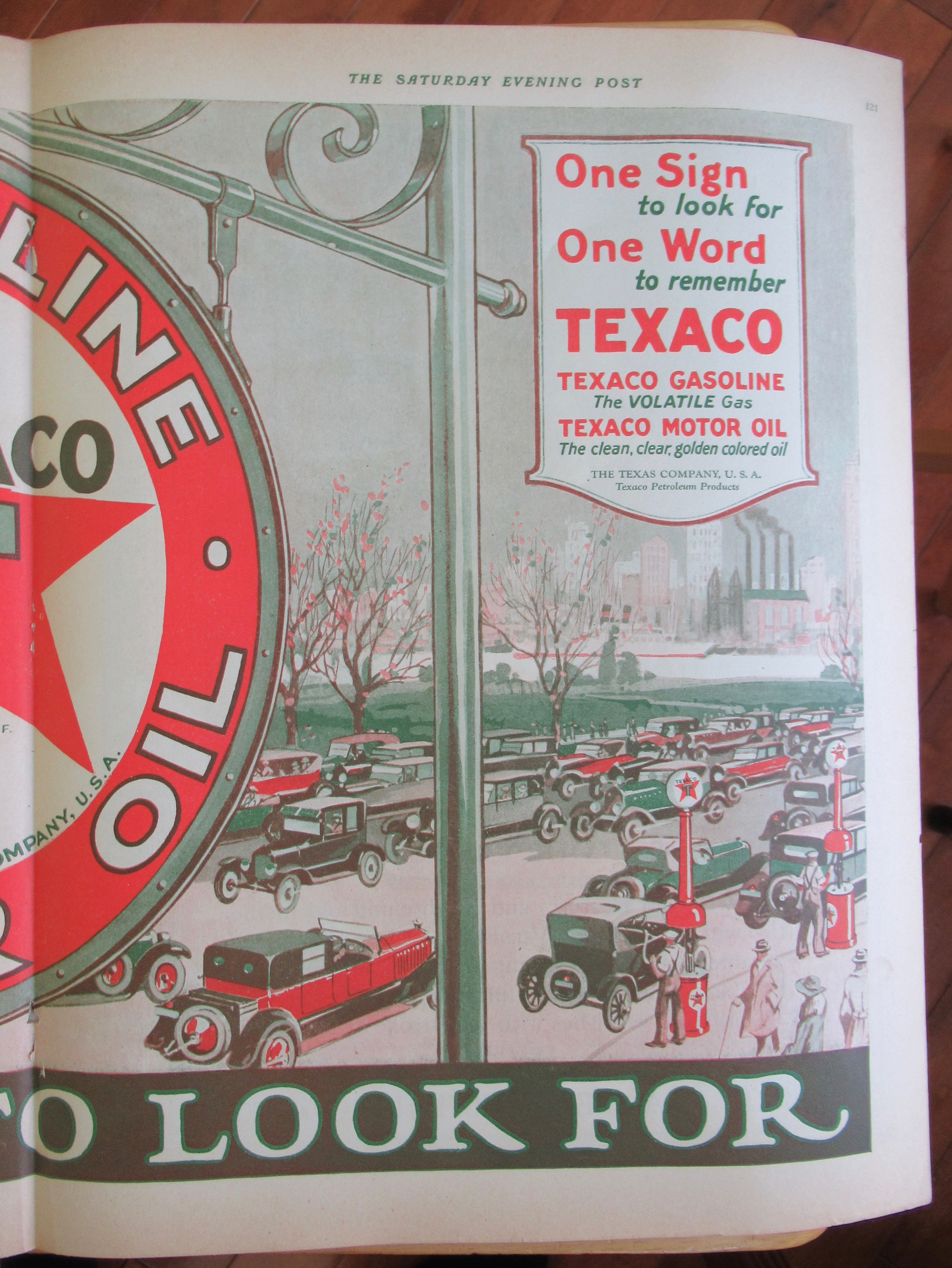 1924 Texaco with Gasoline & Motor Oil