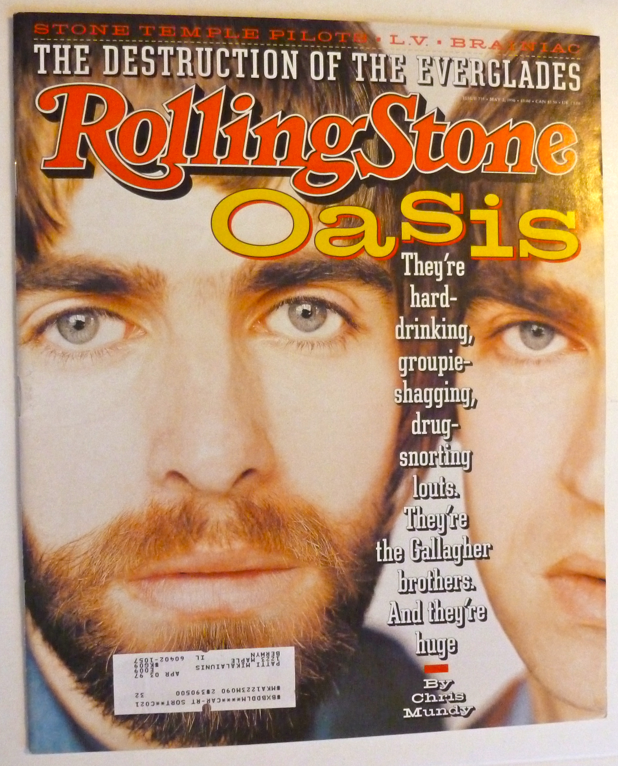 Rolling Stone Magazine May 2, 1996 Oasis
