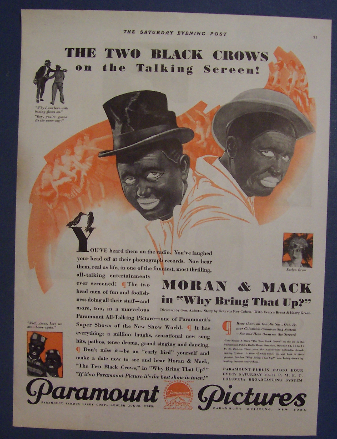 1929  Paramount Pictures with Moran & Mack