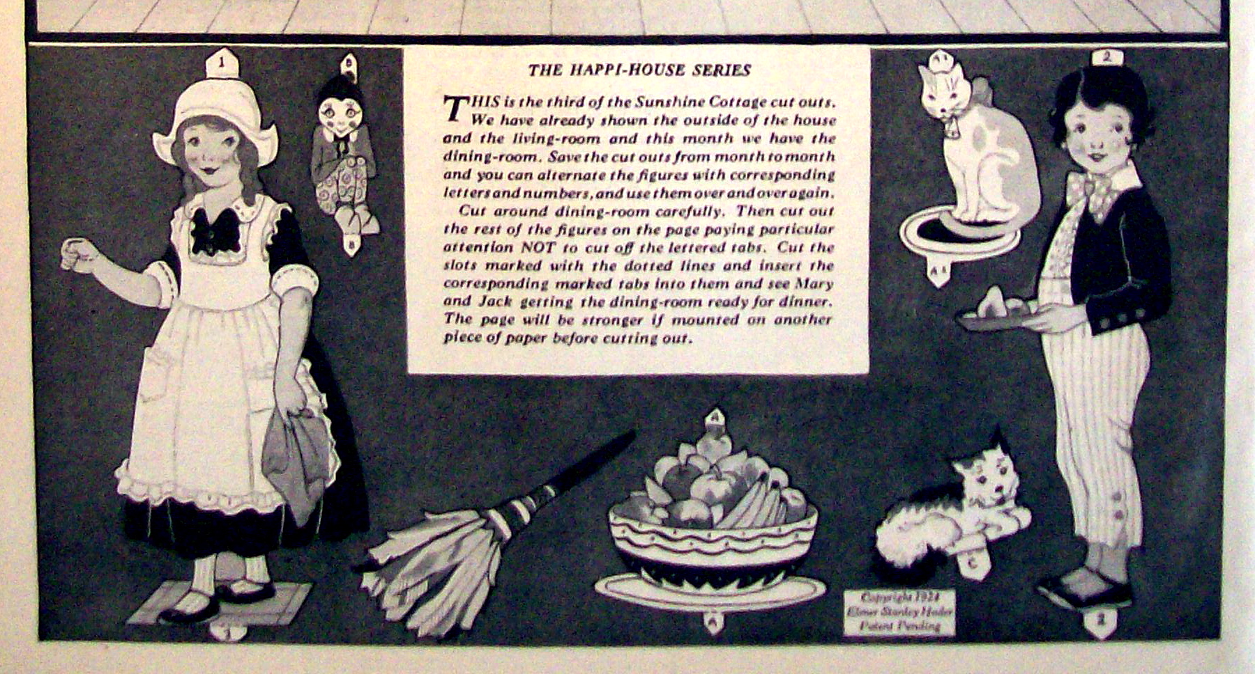 The Dining Room Of Sunshine Cottage Cut Out - June 1924