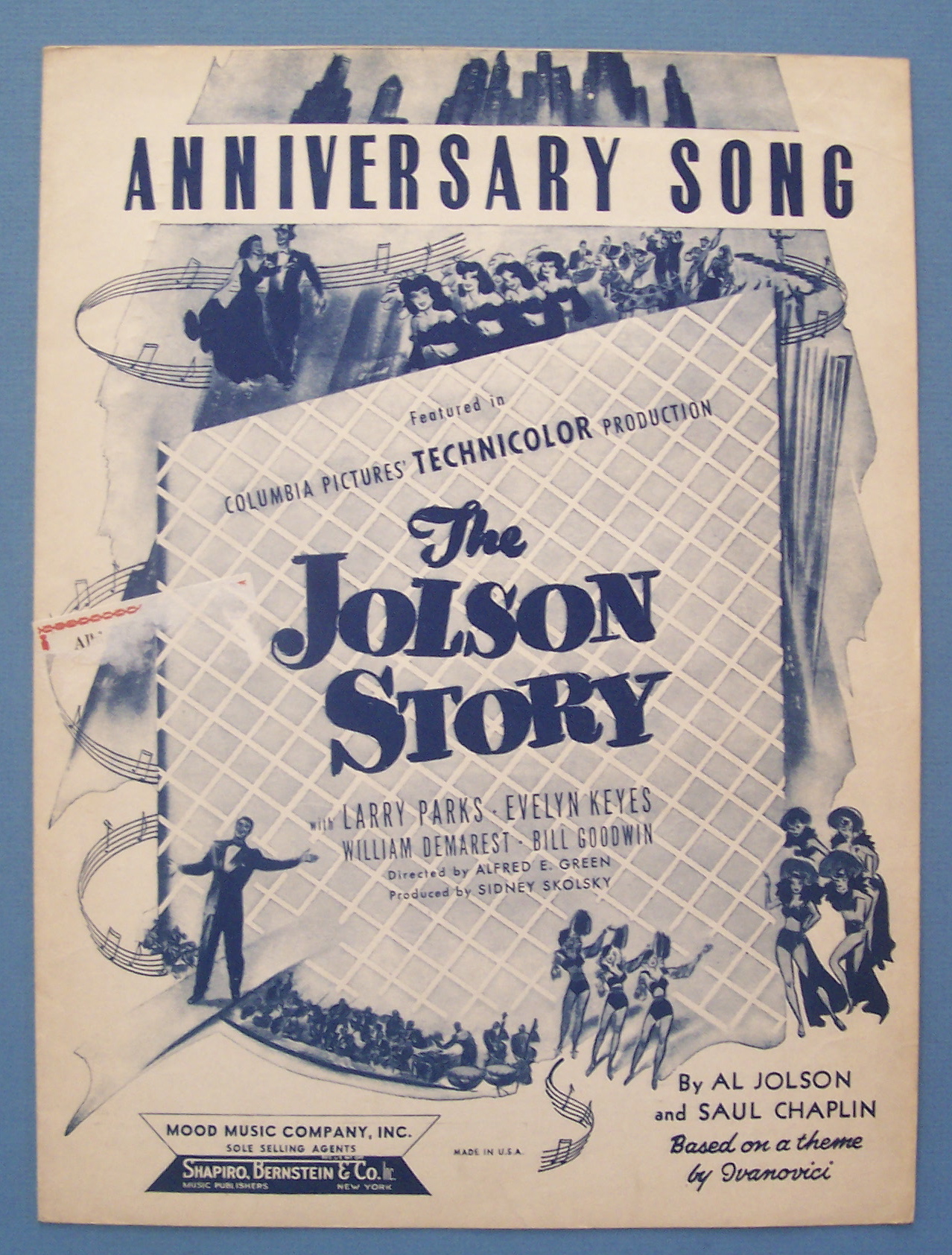 Sheet Music For 1946 Anniversary Song