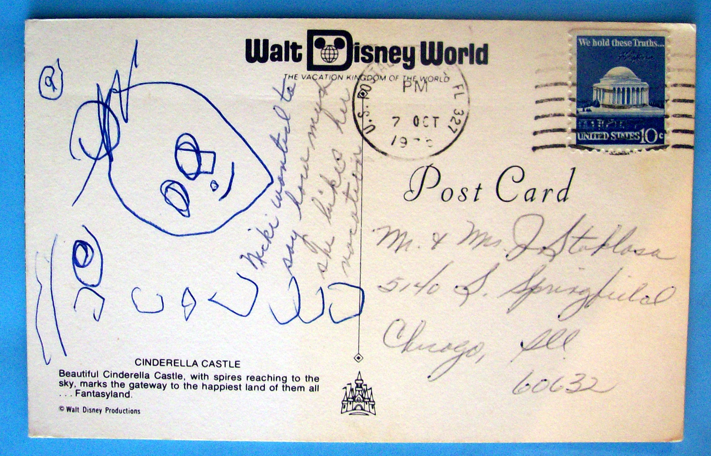 Cinderella's Castle Postcard