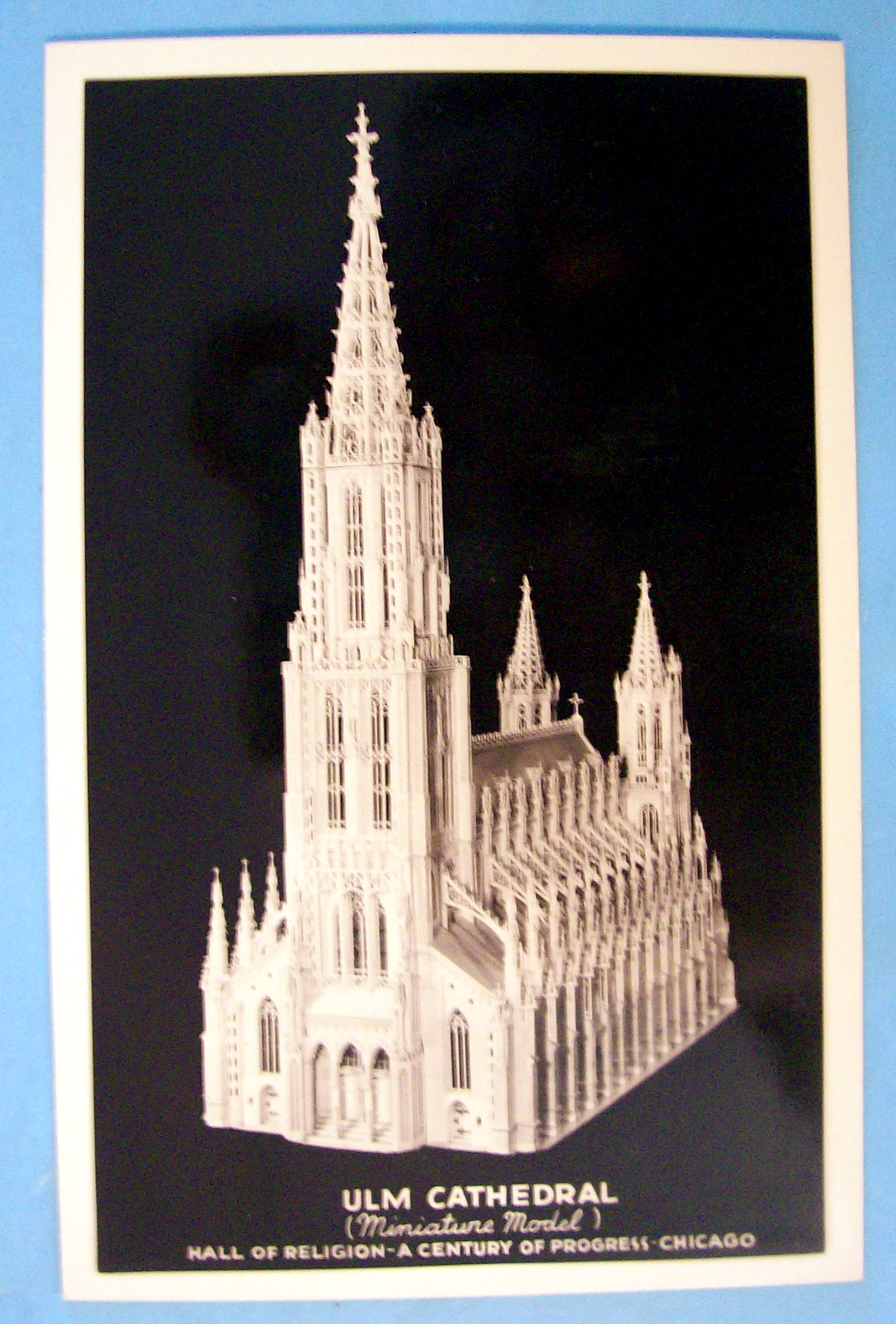 1933 Century of Progress, Ulm Cathedral Postcard