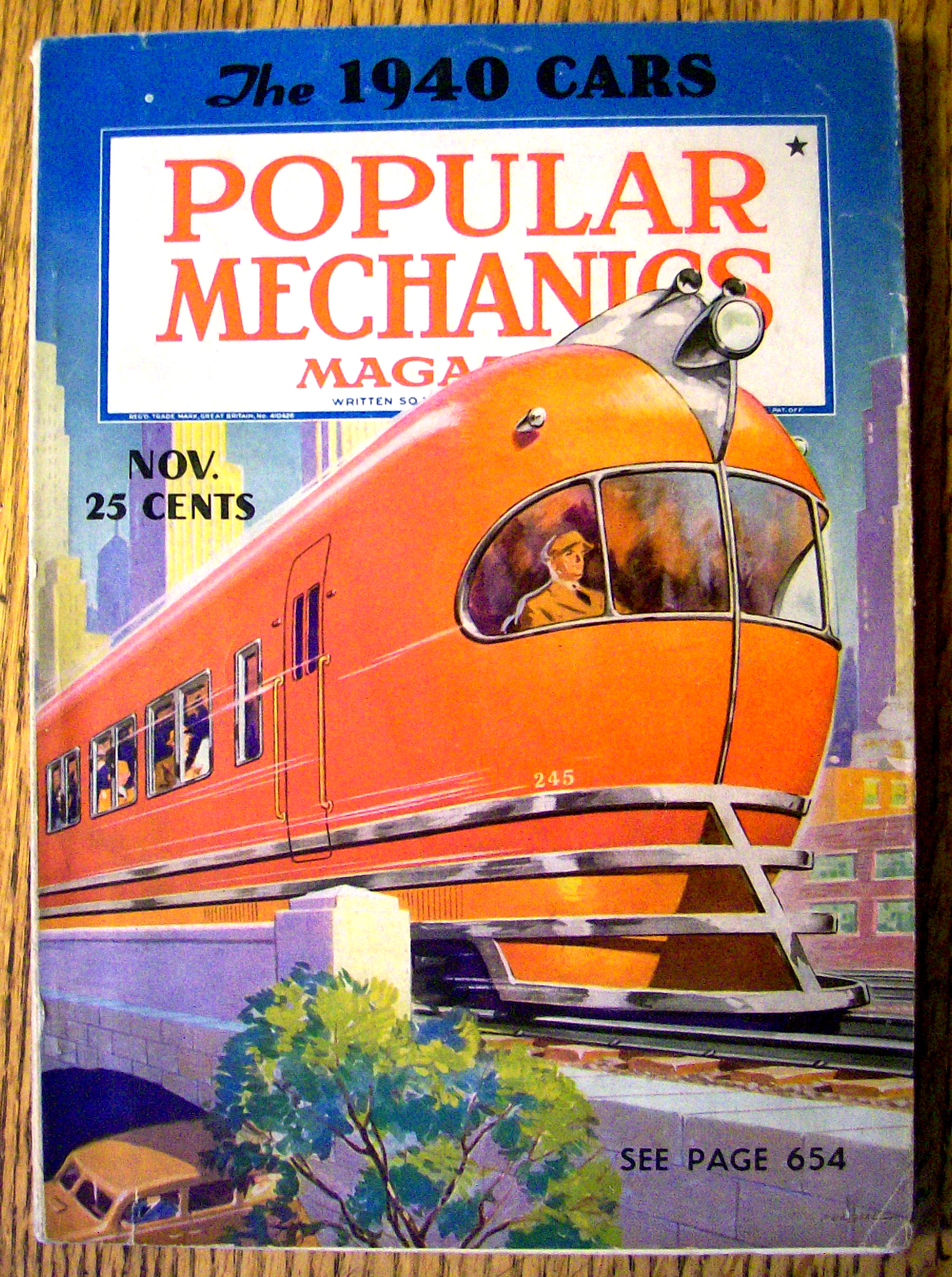 Popular Mechanics Magazine-November 1939-1940 Cars