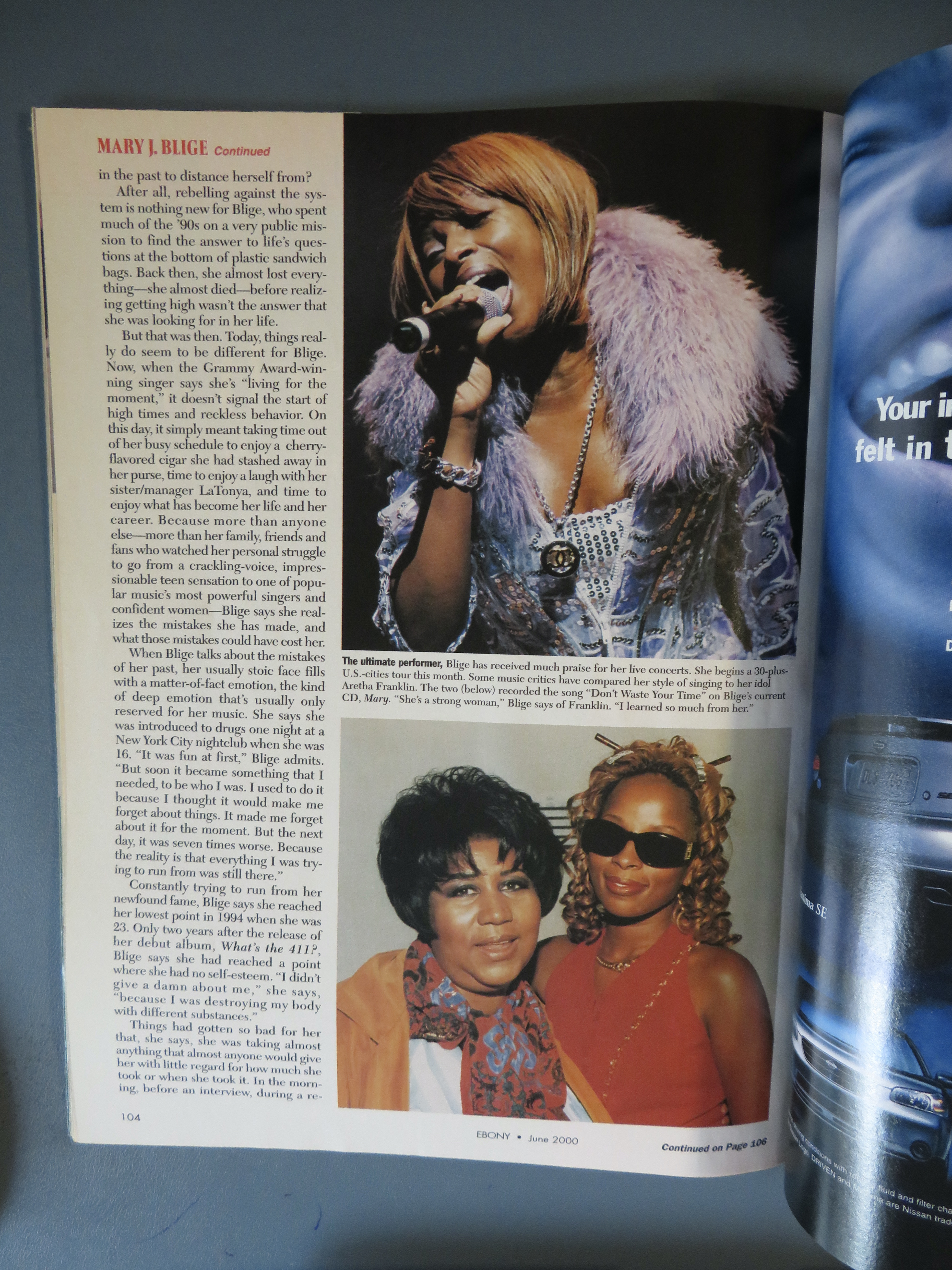 Ebony Magazine - June 2000 - Mary J. Blige