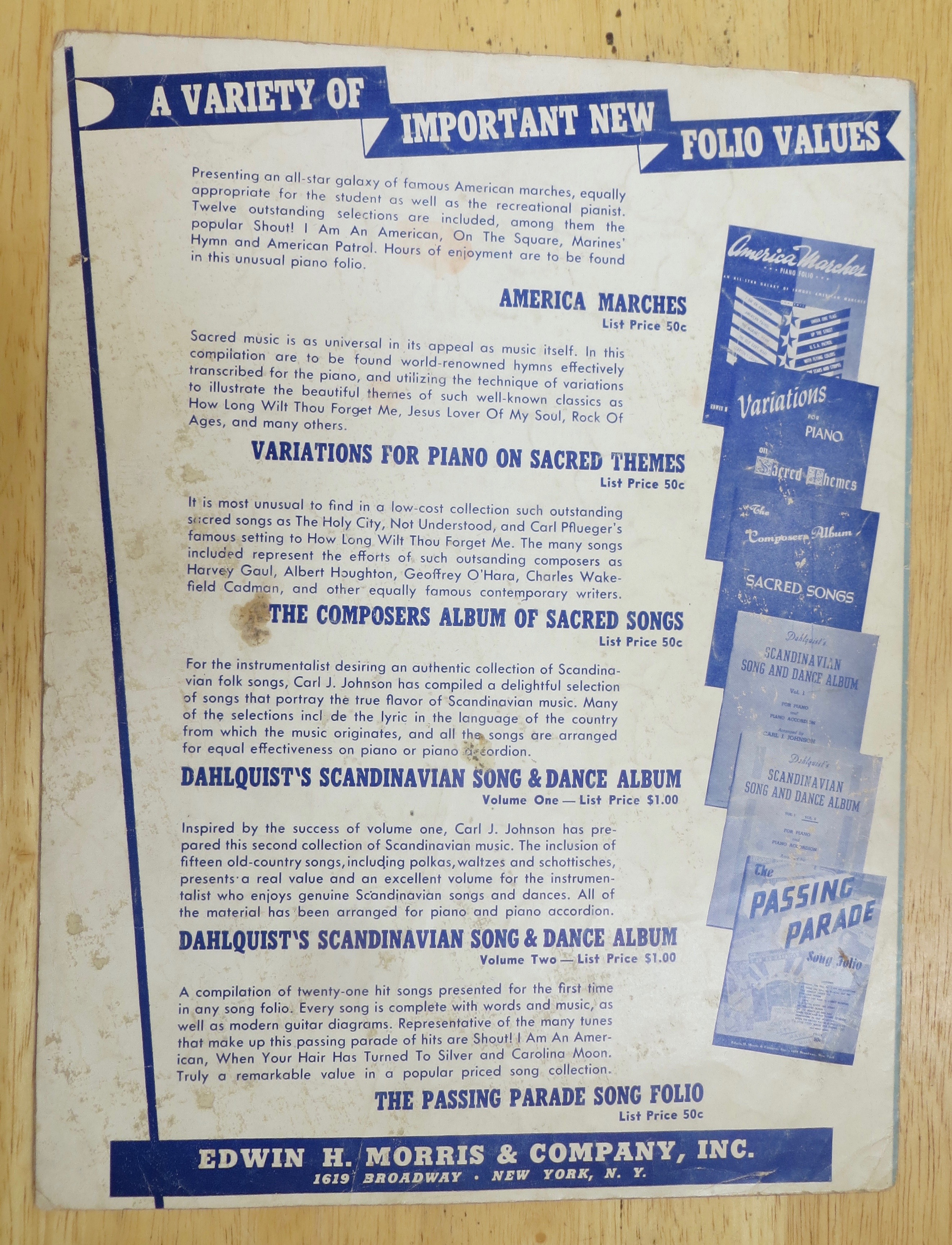1939 Blue Rain Sheet Music By Mercer & Van Heusen