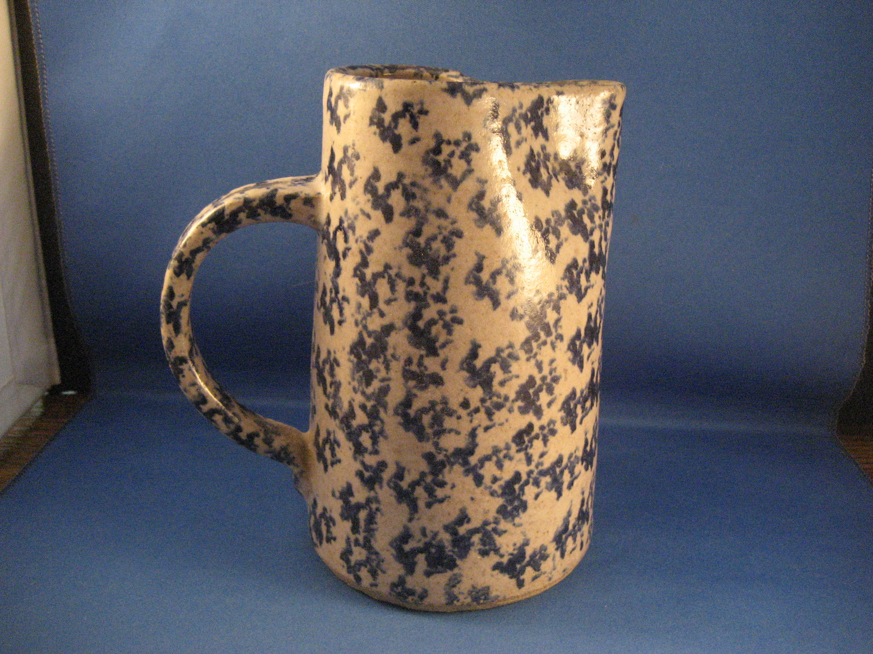 Spongeware or Spatterware Pottery Milk Pitcher
