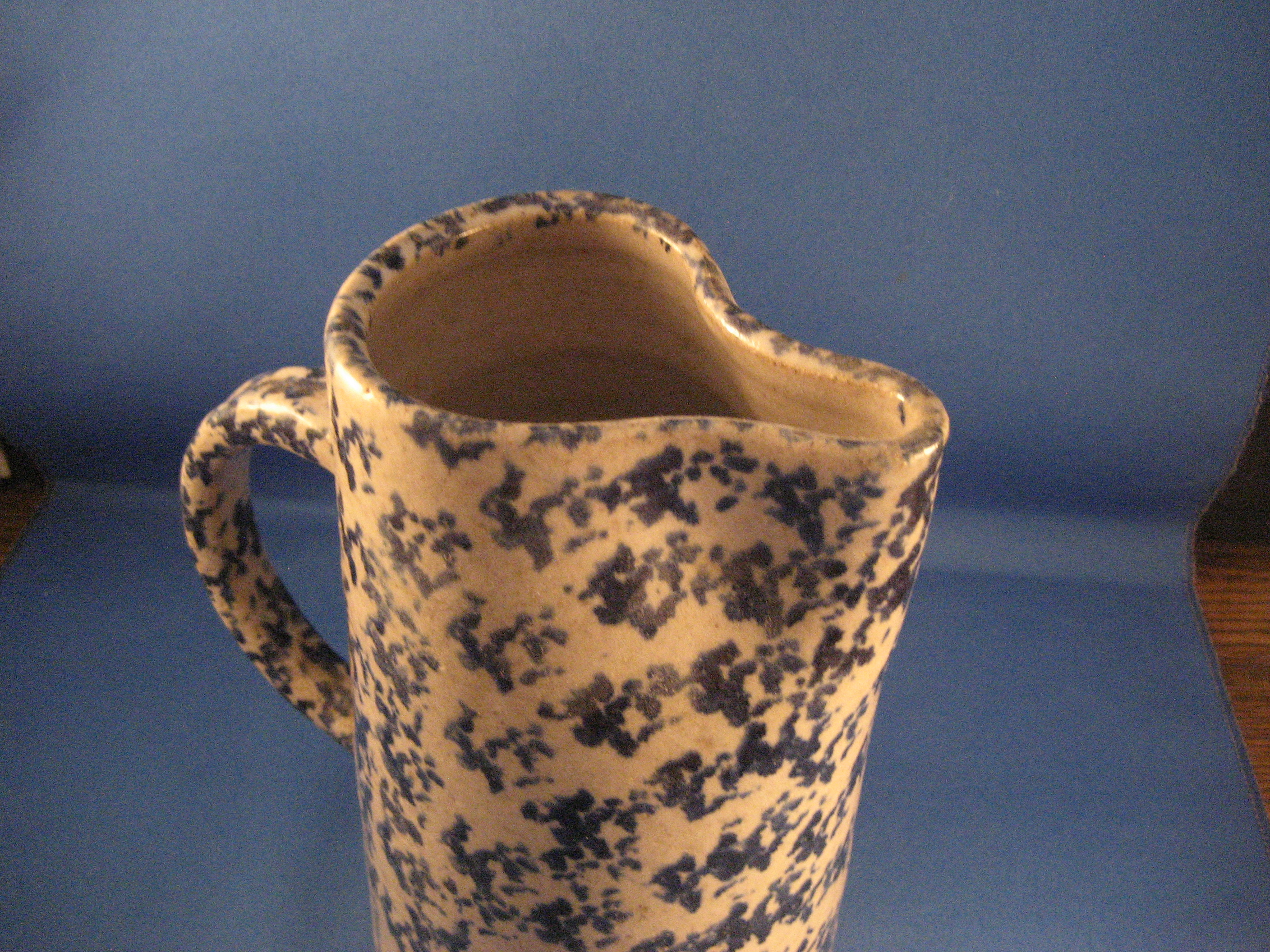 Spongeware or Spatterware Pottery Milk Pitcher