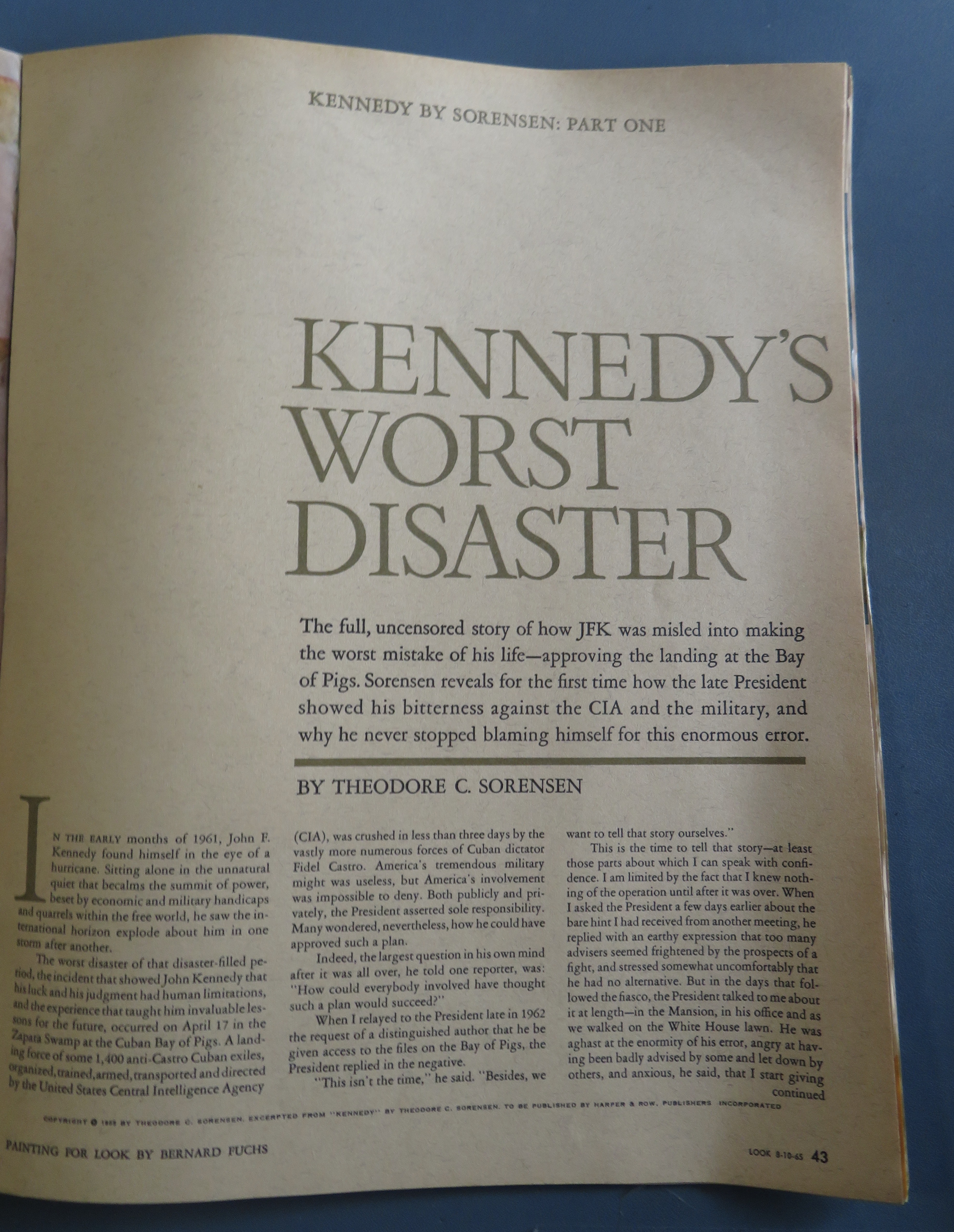 Look Magazine-August 10, 1965-Kennedy By Sorensen