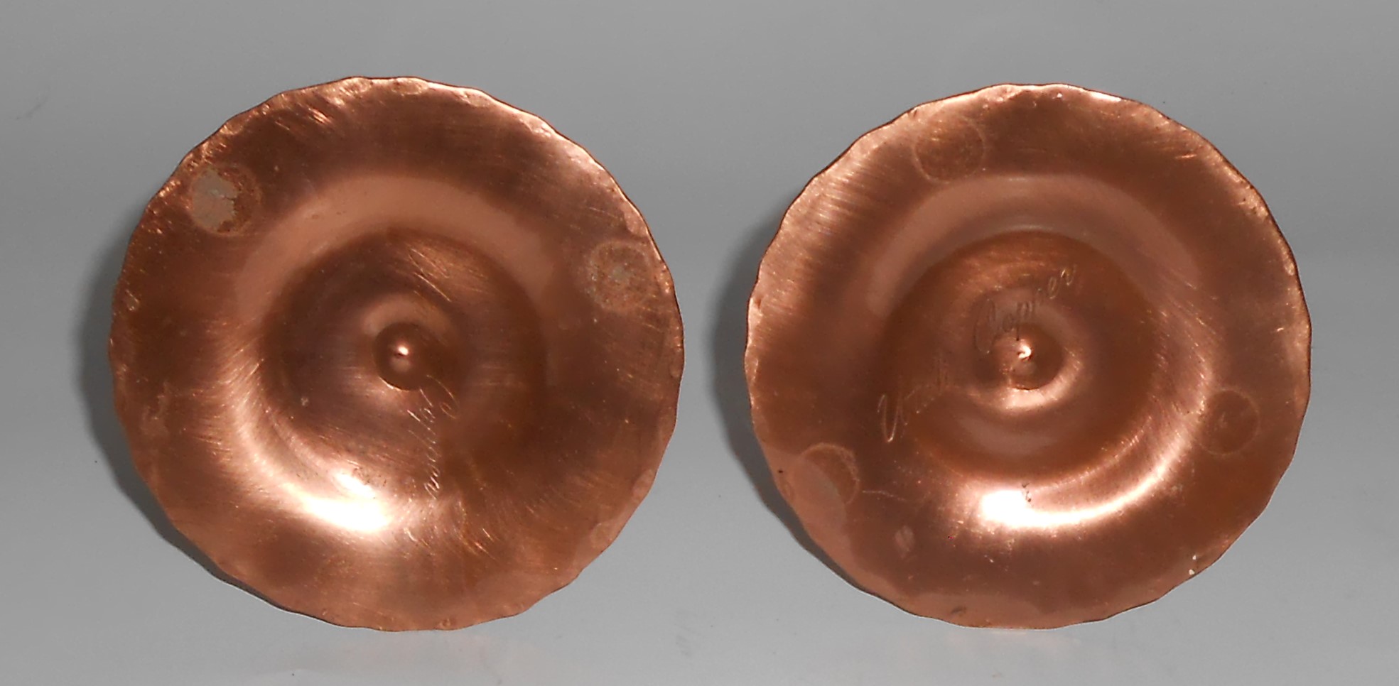 Pair Drumgold Utah Handmade Copper Candlestick Holders
