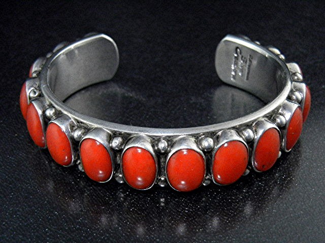 David Troutman Mediterranean Coral Sterling Silver Cuff