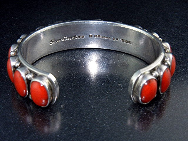 David Troutman Mediterranean Coral Sterling Silver Cuff