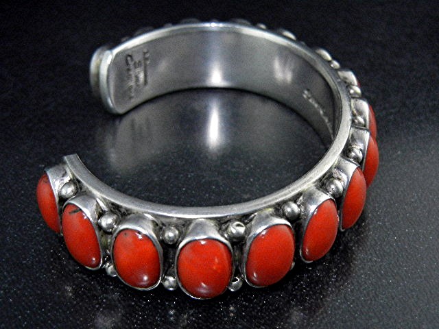 David Troutman Mediterranean Coral Sterling Silver Cuff