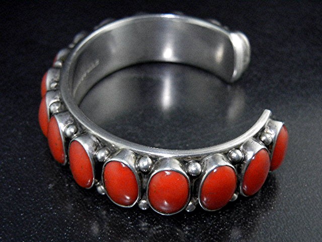 David Troutman Mediterranean Coral Sterling Silver Cuff