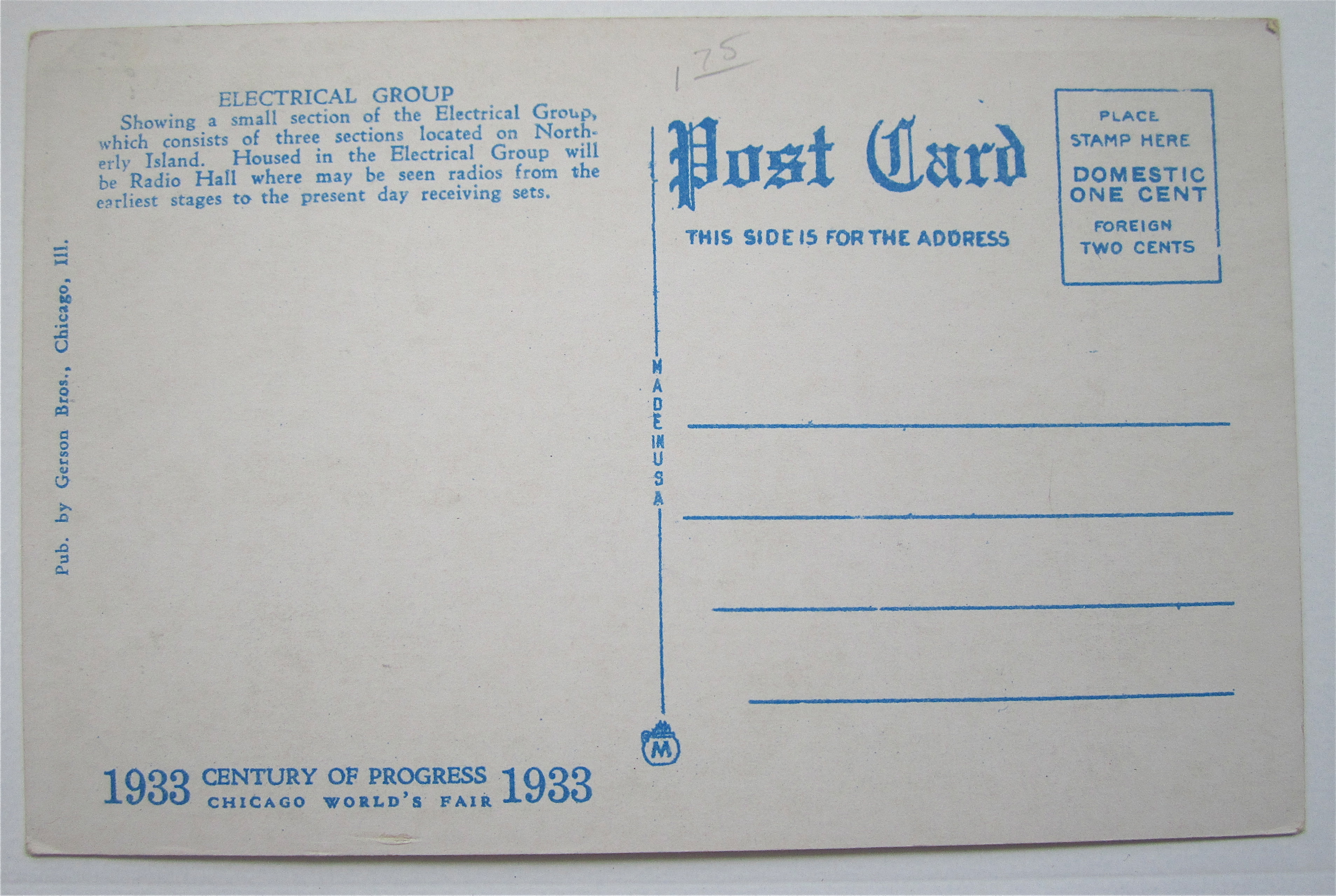 View Of The Electrical Group, Chicago Fair Postcard