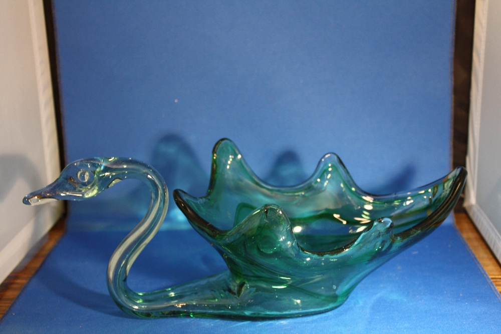 Murano Handblown Swan Dish