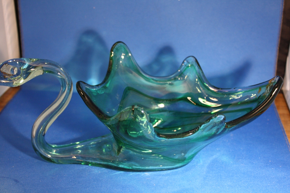 Murano Handblown Swan Dish
